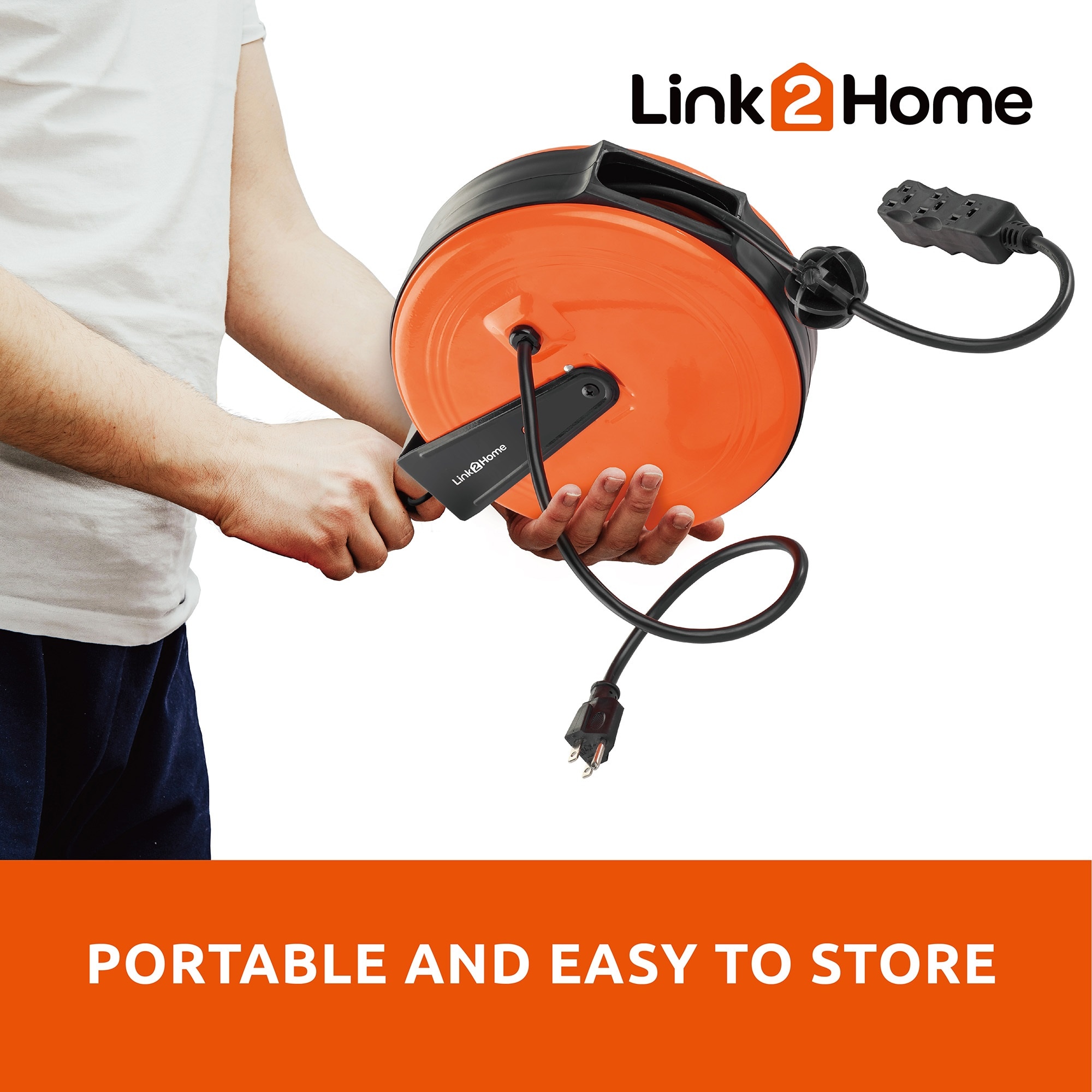 Reviews for Link2Home 25 ft. 16/3 Extension Cord Storage Reel with