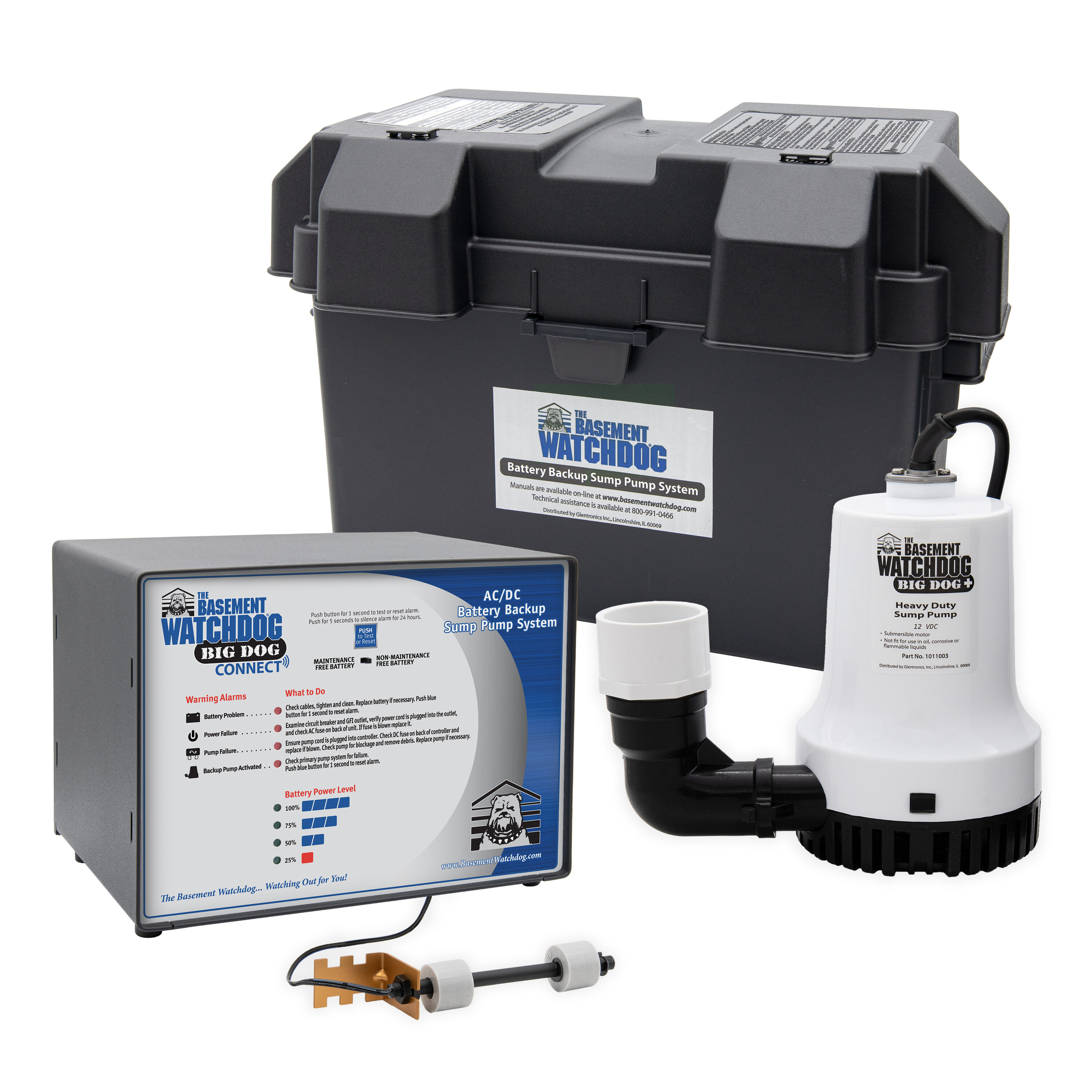 Basement Watchdog BWD12-120C 1/3-HP 115 -Volt 58-Gallon Plastic Battery-powered sump pump