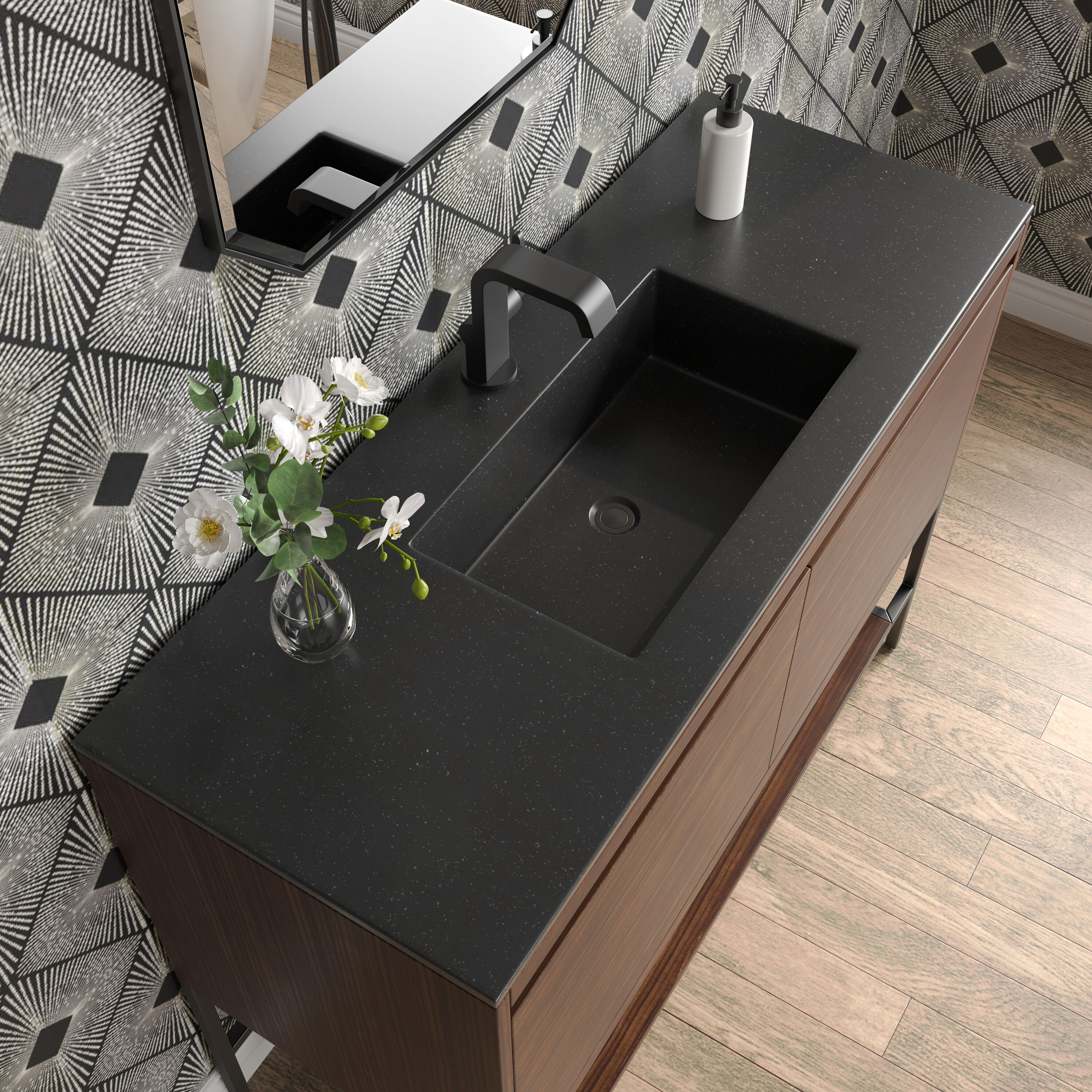 James Martin Vanities 805-V47.3-W-MB-CH Bath-Vanity-Combo - View #6