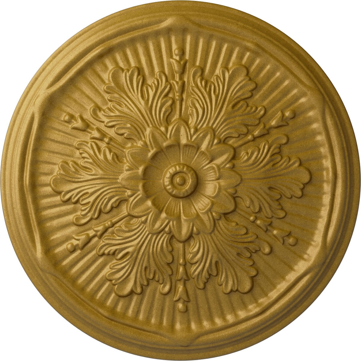 Ekena Millwork CM21LUPGS Luton 21-in W x 21-in L Painted Pharaohs Gold Polyurethane Whole Ceiling Medallion