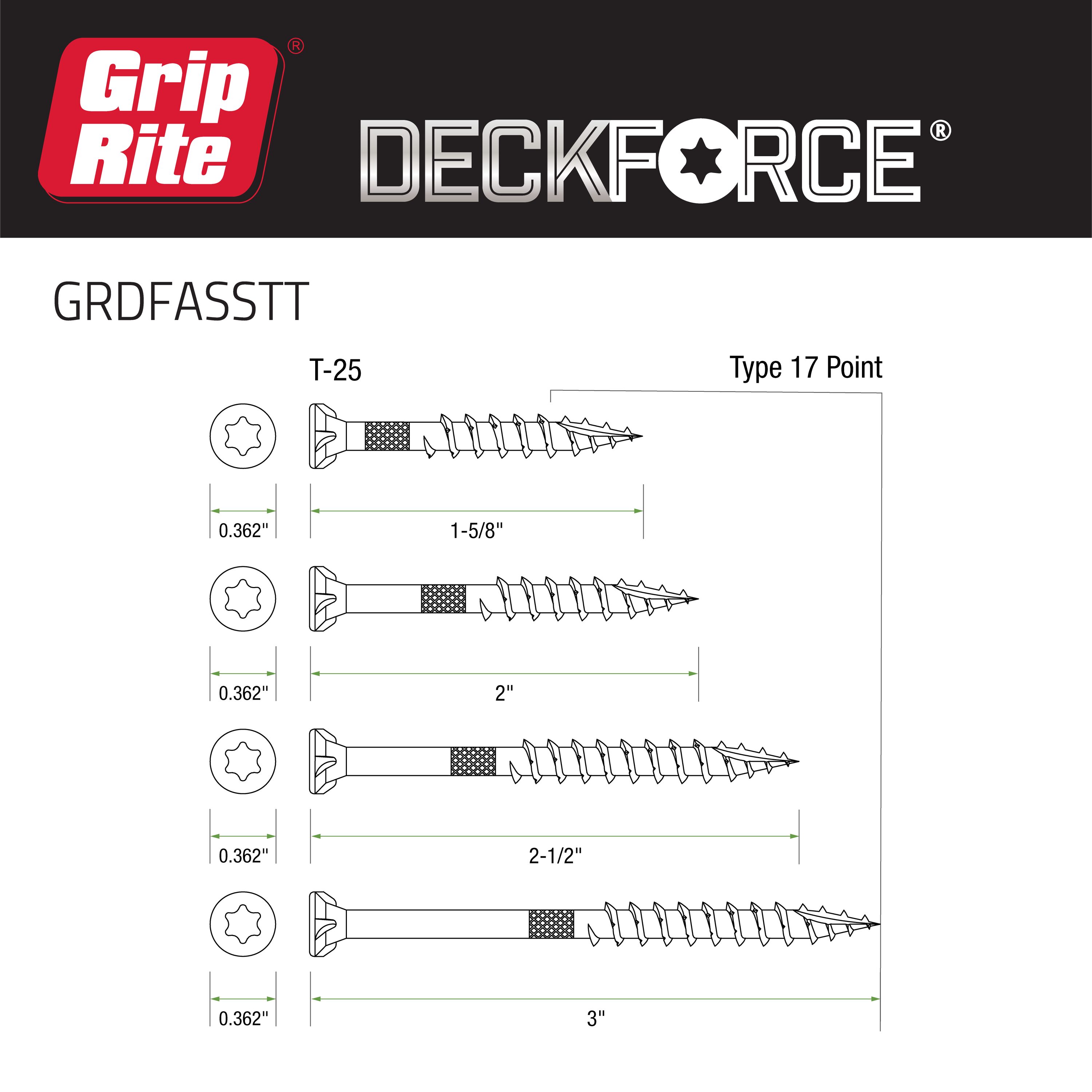 DeckForce by Grip Rite GRDFASSTT Deck-Screws - View #5