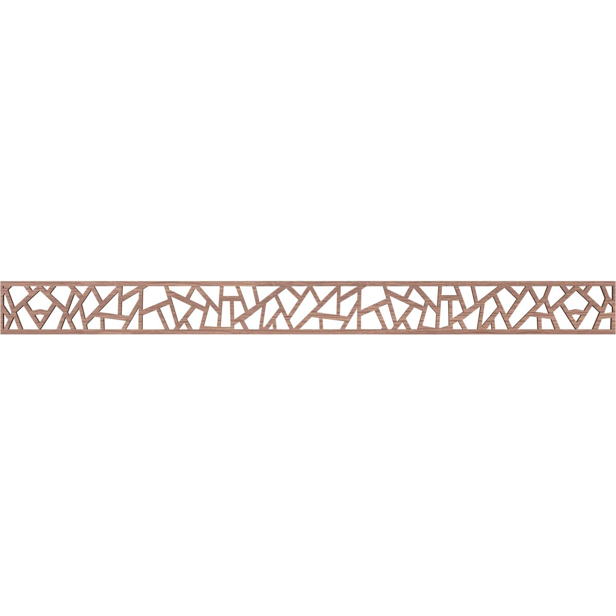Ekena Millwork MLDA04X46HSBWA Harrisburg Fretwork Flat Trim 4-in x 3.87-ft Walnut Brown Unfinished 2157377 Pierced Wall Panel Moulding
