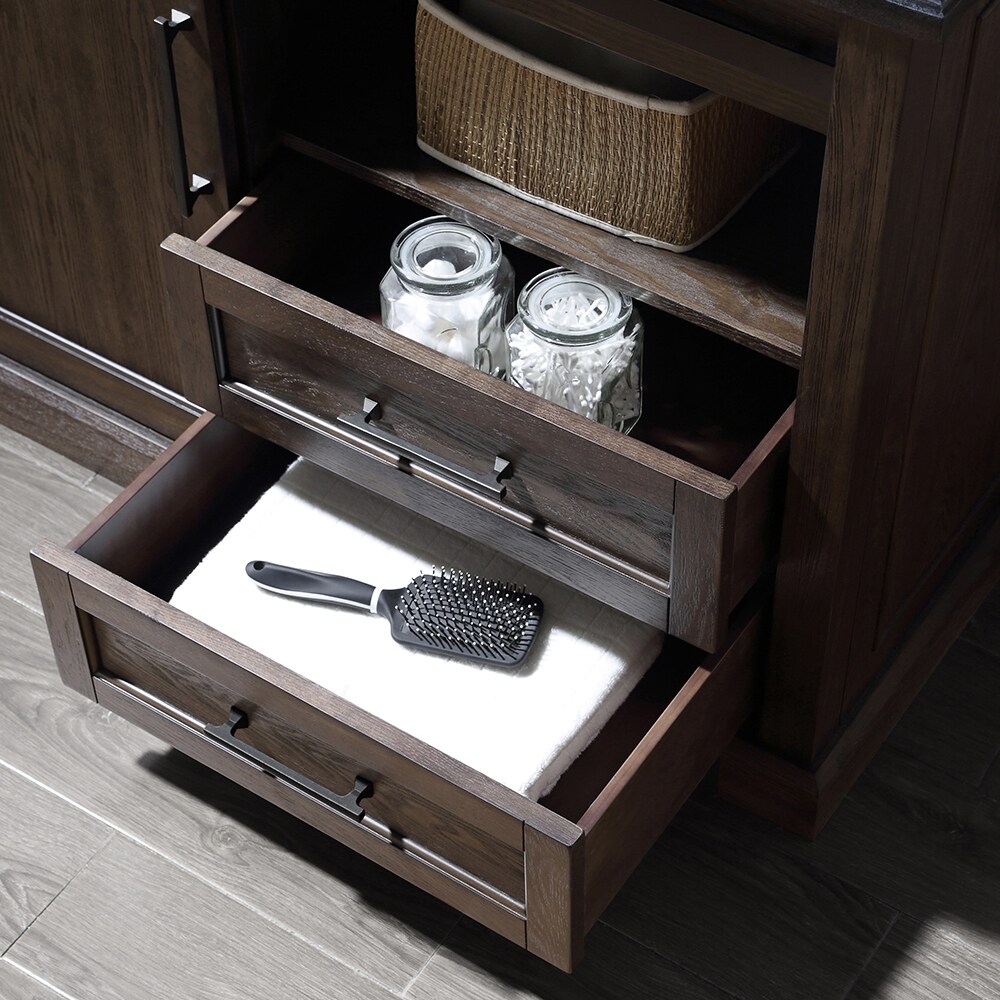 Antorio 48 Single Bathroom Vanity Set Lark Manor Base Finish: Premium Dark Oak, Hardware Finish: Oil Rubbed Bronze