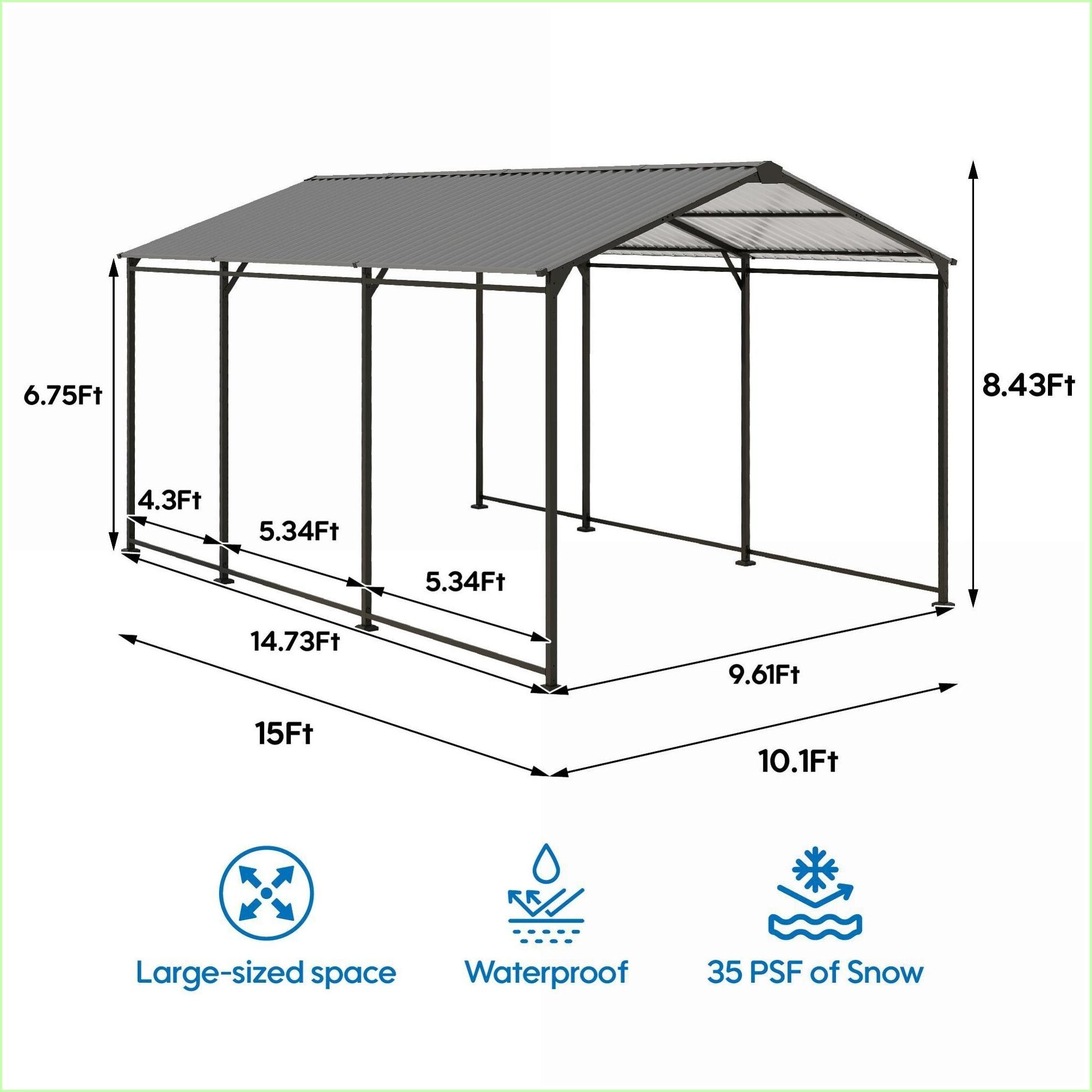 Watnature VTMO9K0EDGAI Carport-Covers - View #7