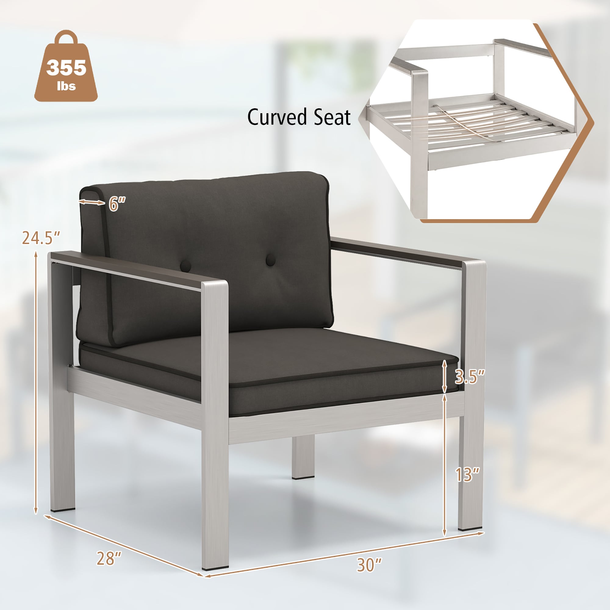 Costway LWS00012 Patio-Chairs - View #2
