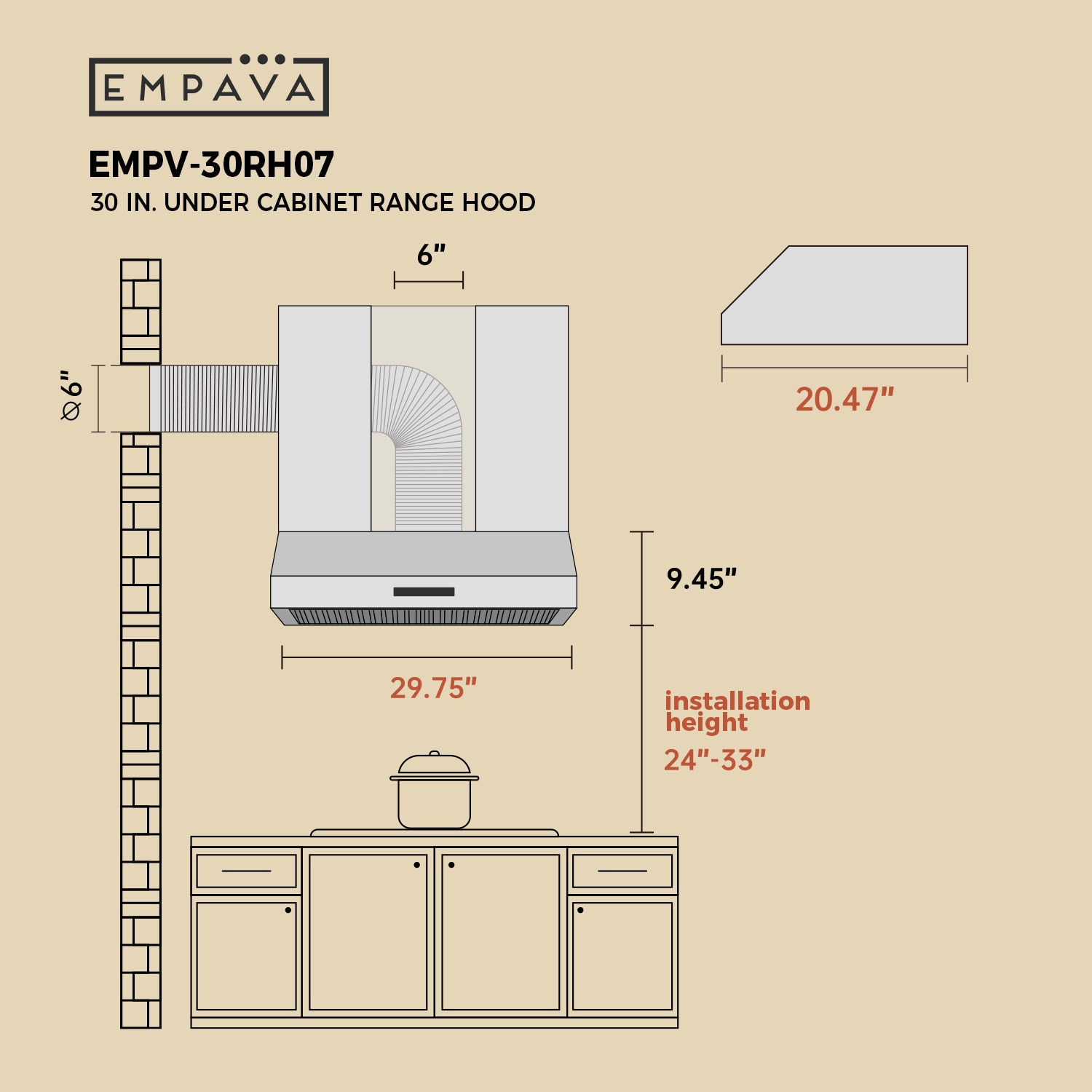 Empava EMPV-30RH07 Undercabinet-Range-Hoods - View #6
