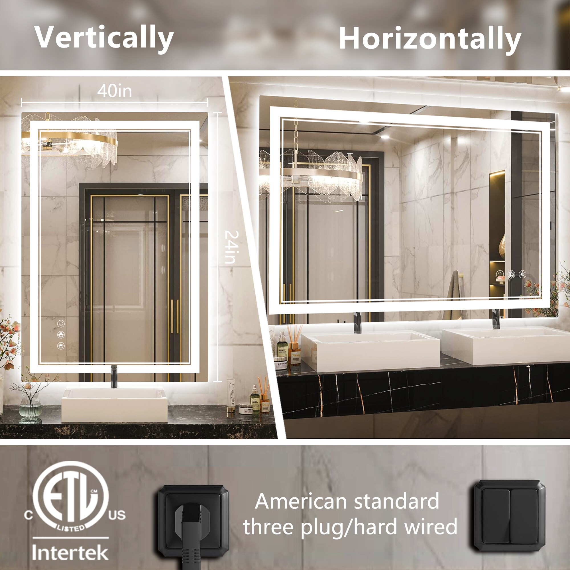 Bybafun YD5100014 Framed-Bath-Mirrors - View #6