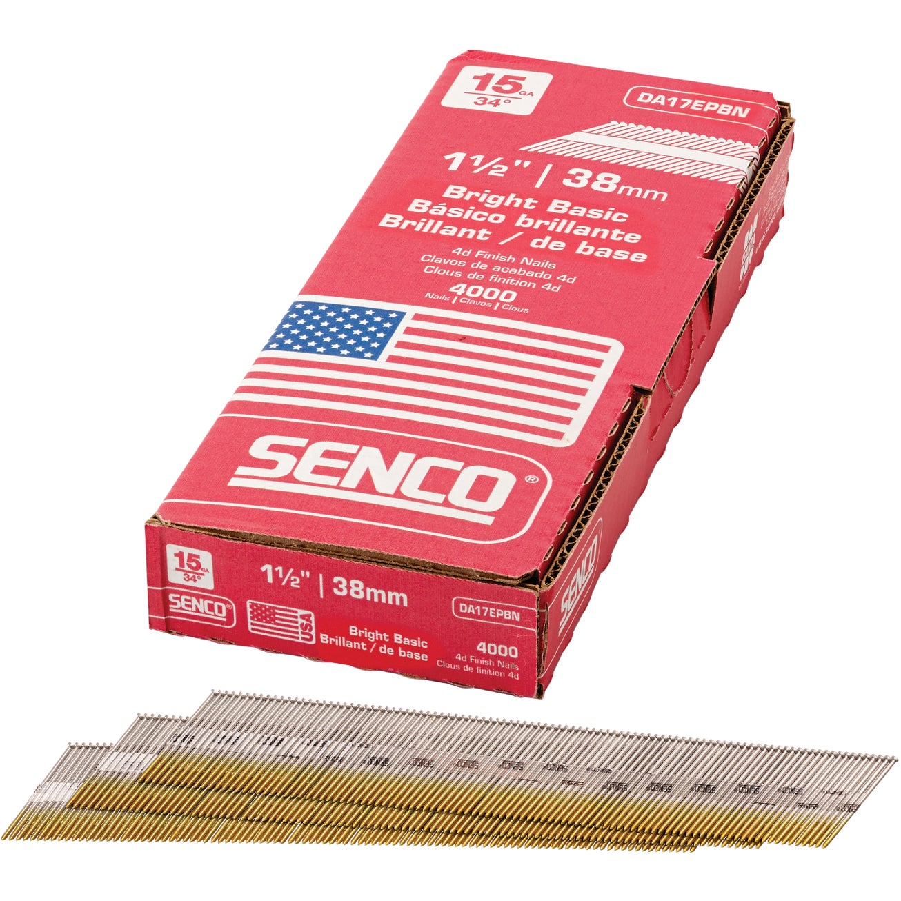 Pointes à Clouer SENCO 15 Gauge – Boîtes Partielles, Tailles 1.5, 1.75 Et 2.5 Pouces