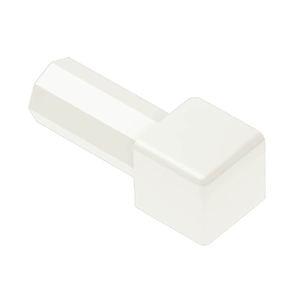 Schluter Systems E/PQ110W Quadec 0.438-in W x 1.0-in L White PVC Outside corner Tile Edge Trim