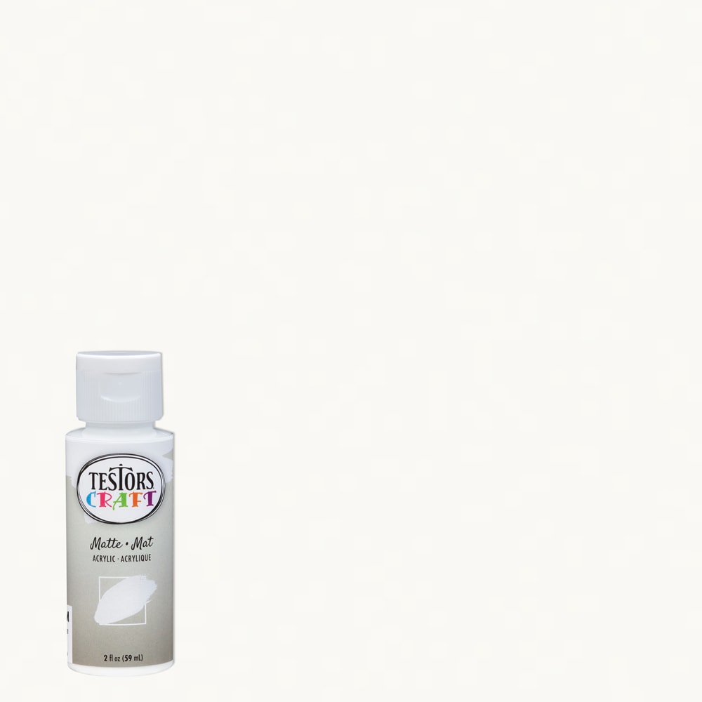 Testors 292430A Craft Acrylic Pre-tinted Low Odor Matte White Paint