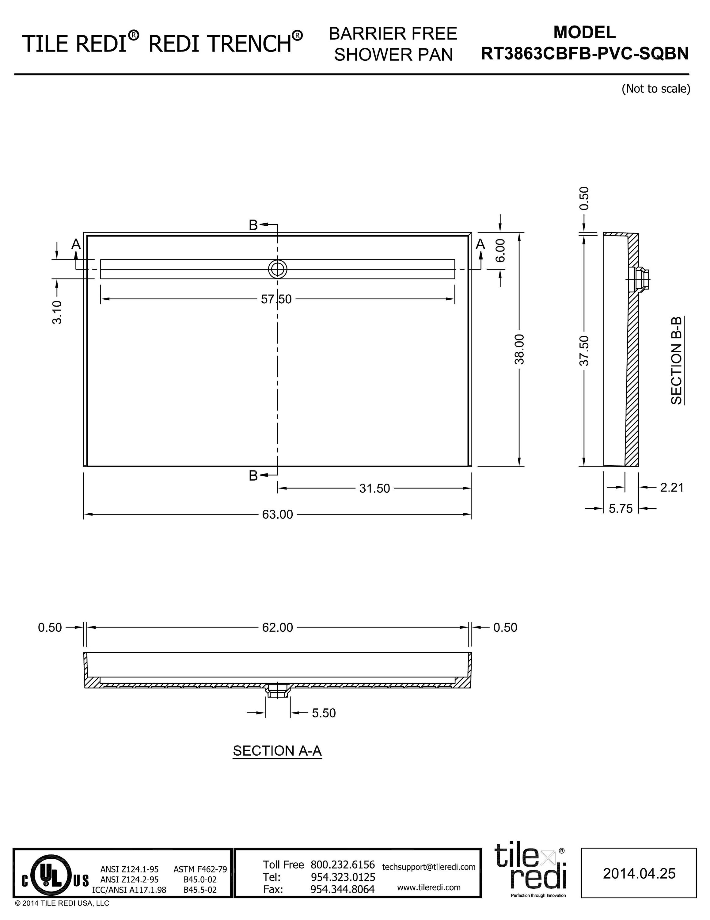 Tile Redi RT3863CBFB-PVC-SQBN Shower-Floors - View #9