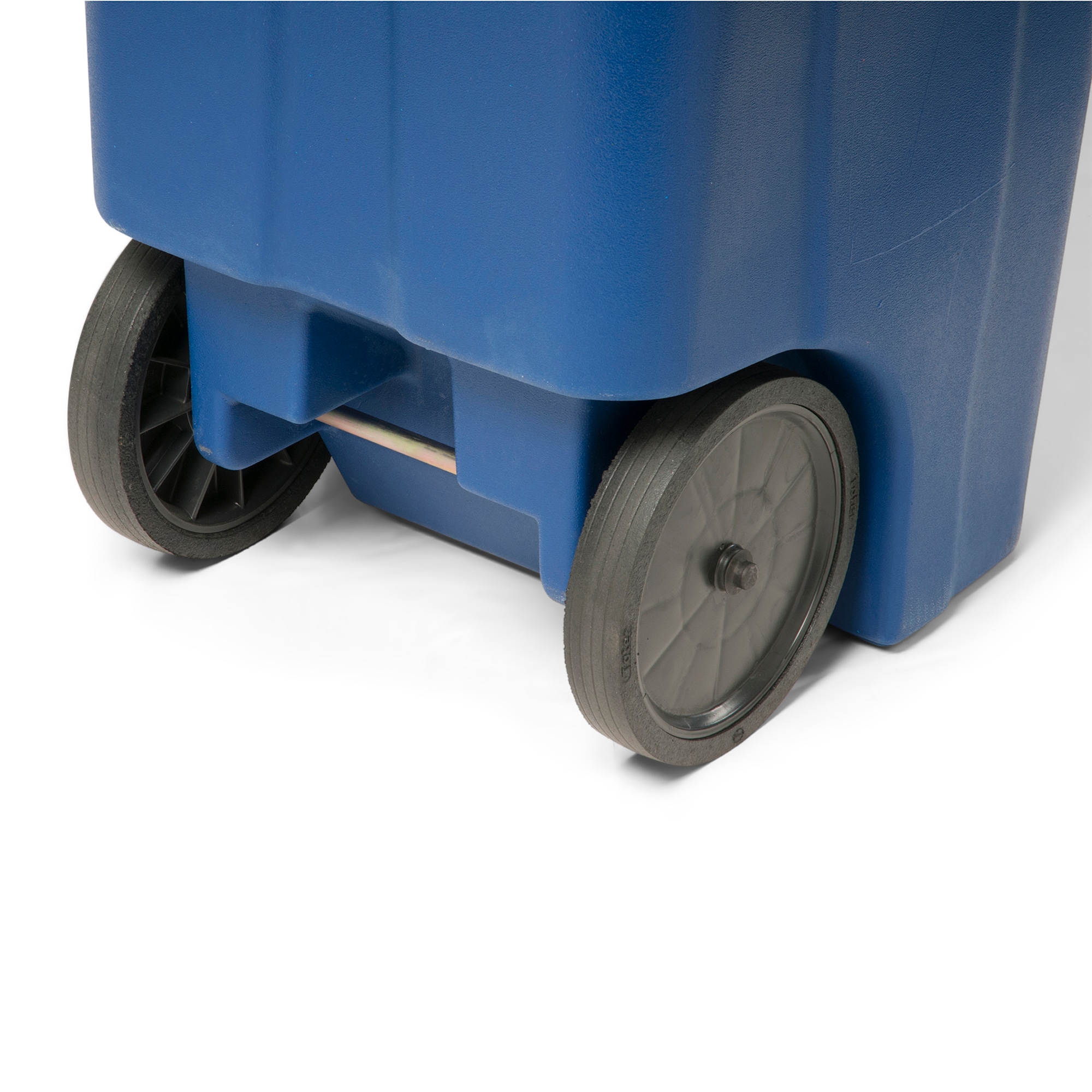 Toter 64-Gallon Blue/Recycle Resin Wheeled Outdoor Hinged Lid Trash Can ...