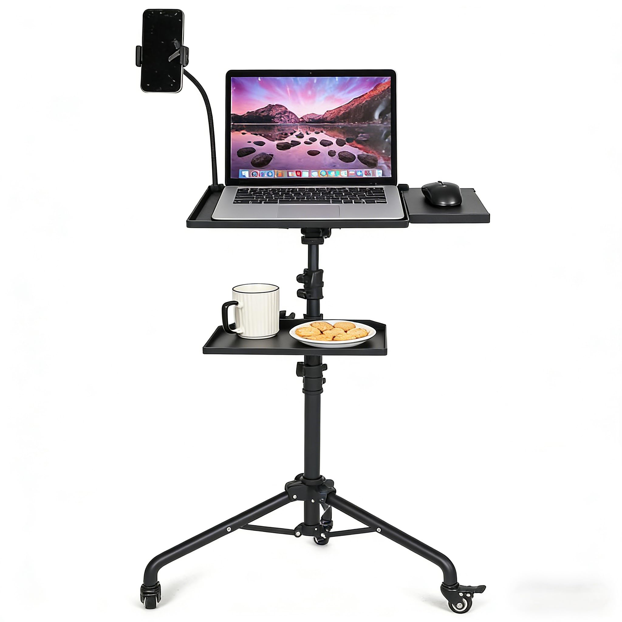 DEXSO Projector Tripod Stand with Wheels Adjustable 23 to 49 Inch