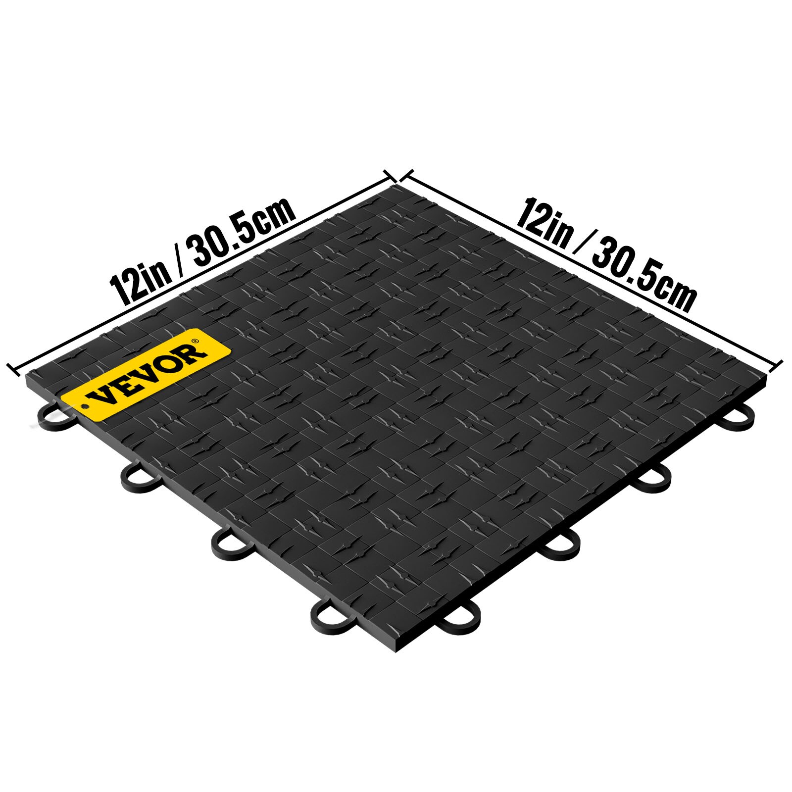 VEVOR 2 Rolls 17x3.6ft Garage Floor Mat Anti-Slip Floor Protector Covering Mats Black