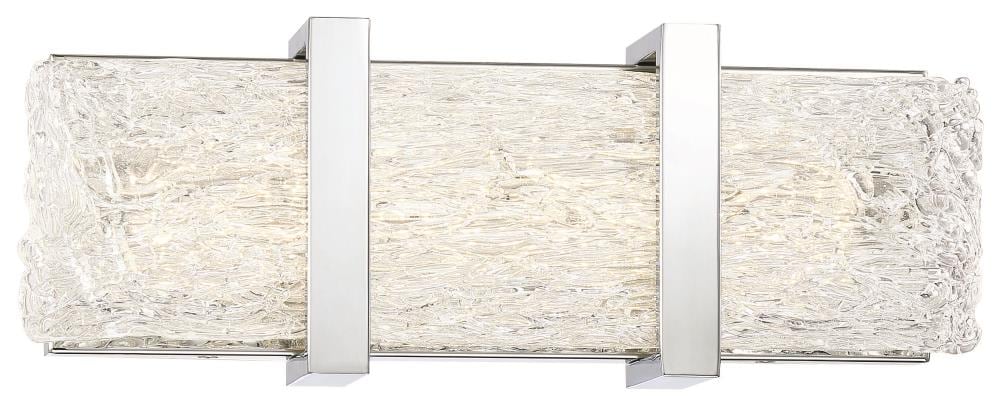 George Kovacs P1382-077-L Forest Ice 15-in 1 -Light Gloss Chrome Integrated LED Transitional Vanity light