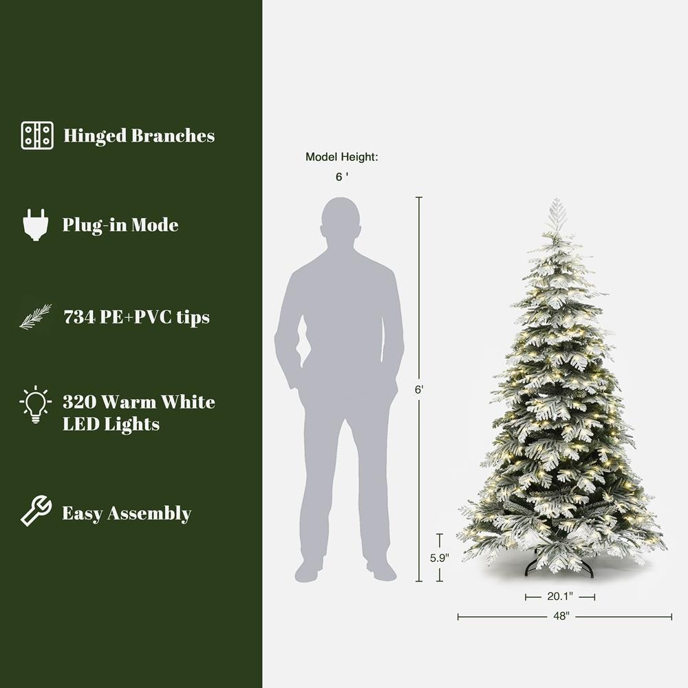 LuxenHome WHAP2503 Artificial-Christmas-Trees - View #2
