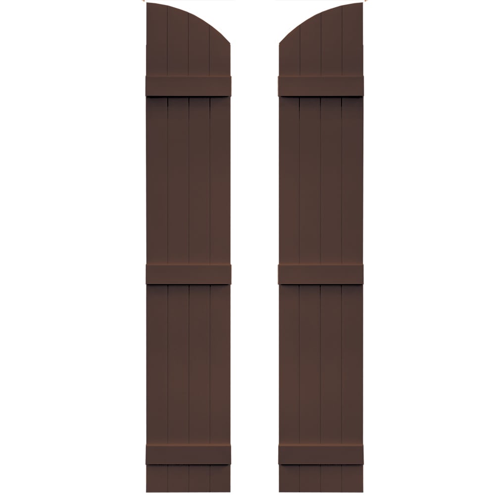 Vantage V5931481009 13.875-in W x 81-in H Chocolate Brown Board and Batten Exterior Shutters