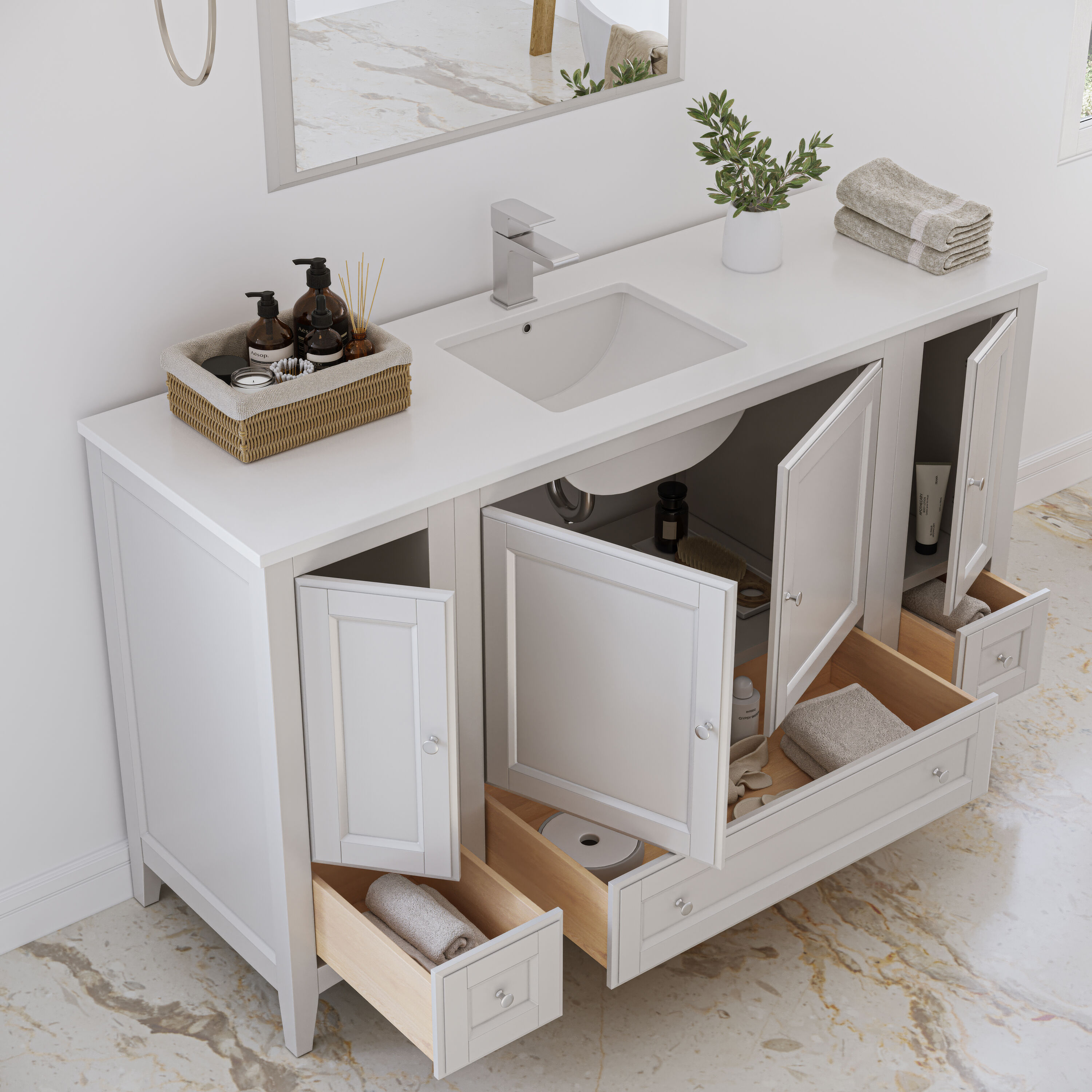 Fresca FVN20-123612AW Bath-Vanity-Combo - View #3