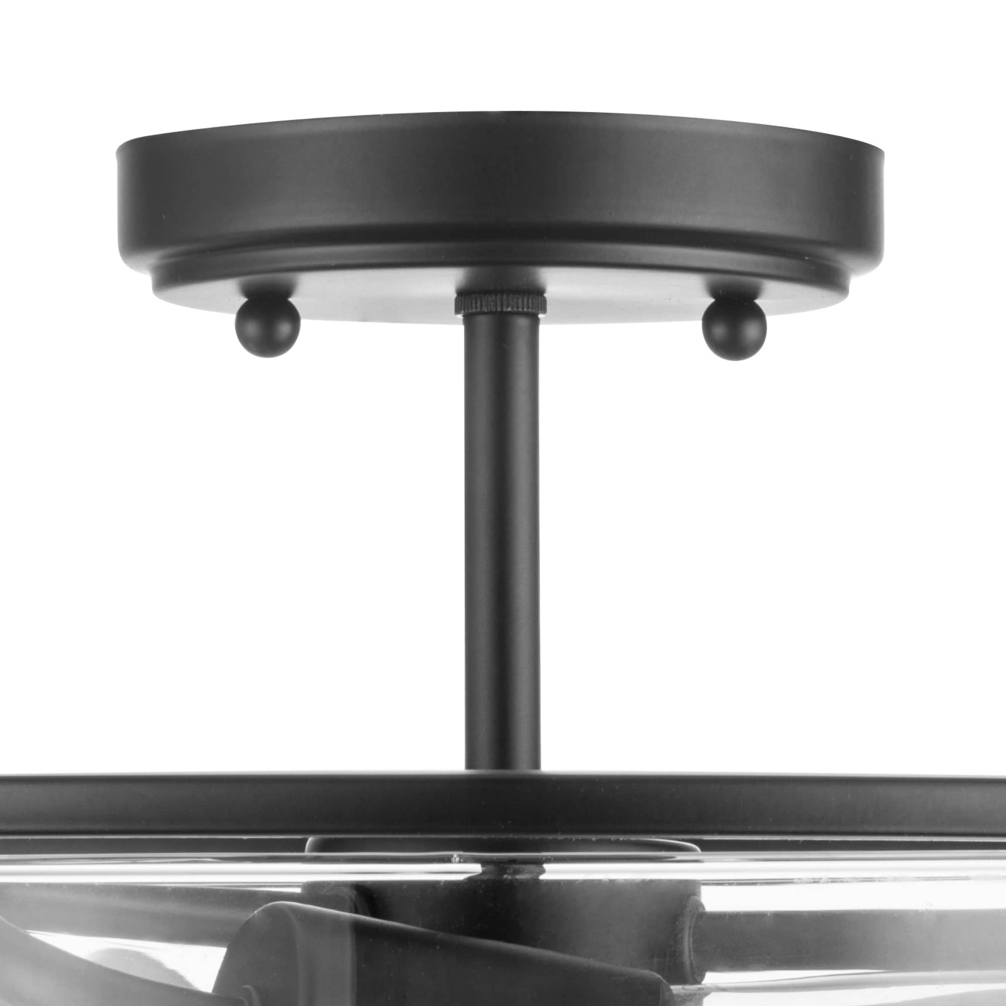allen + roth Buxton Creek 3-Light 13-in Matte Black Semi