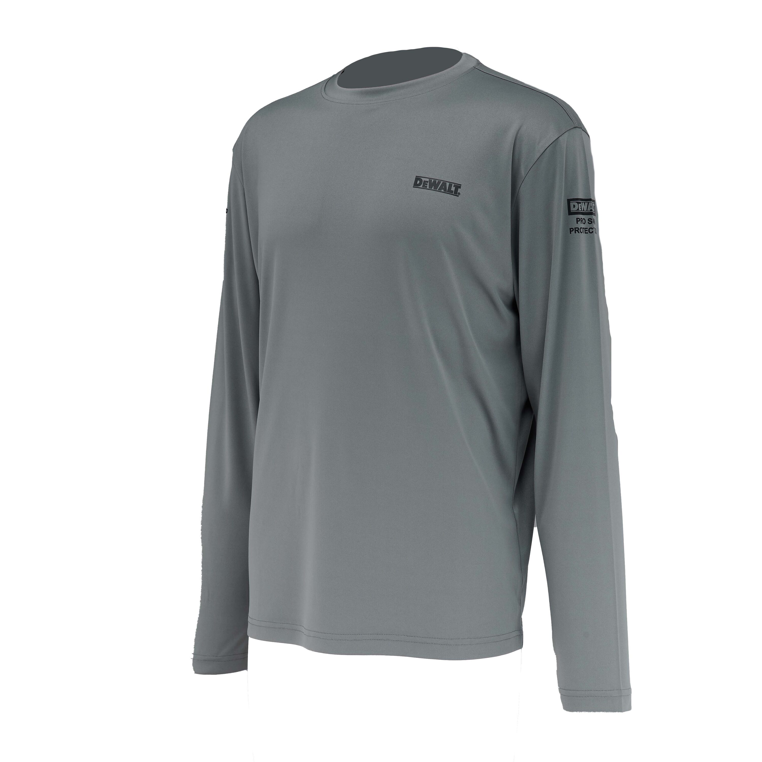 DEWALT Men's Gray Light weight Knit Long sleeve Solid T-shirt