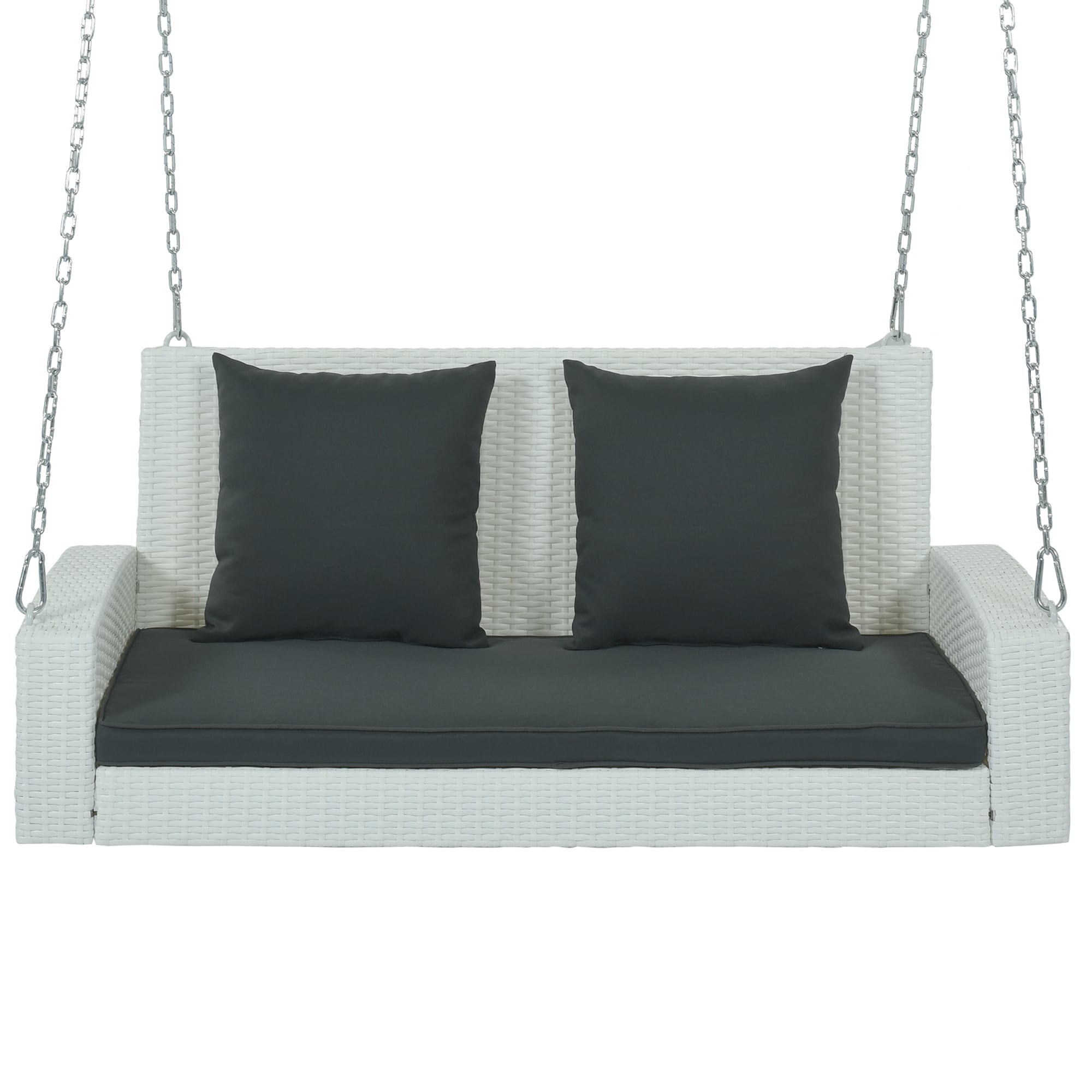 Miki Shinly GO-5AAK-01QI Porch Swing Chair 2 -person White Steel Outdoor Swing