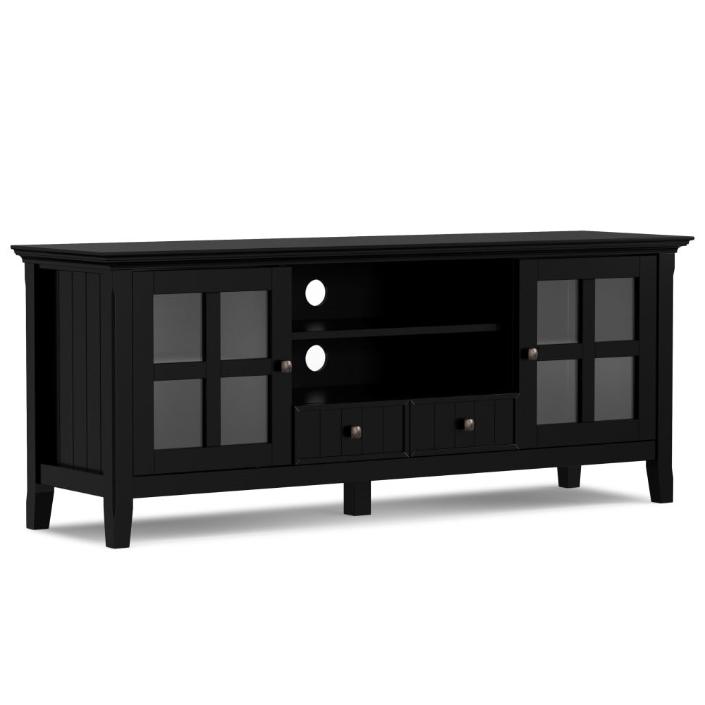 Simpli Home AXWEL05-60BL Acadian Transitional Black TV stand ( Accommodates TVs up to 65-in )