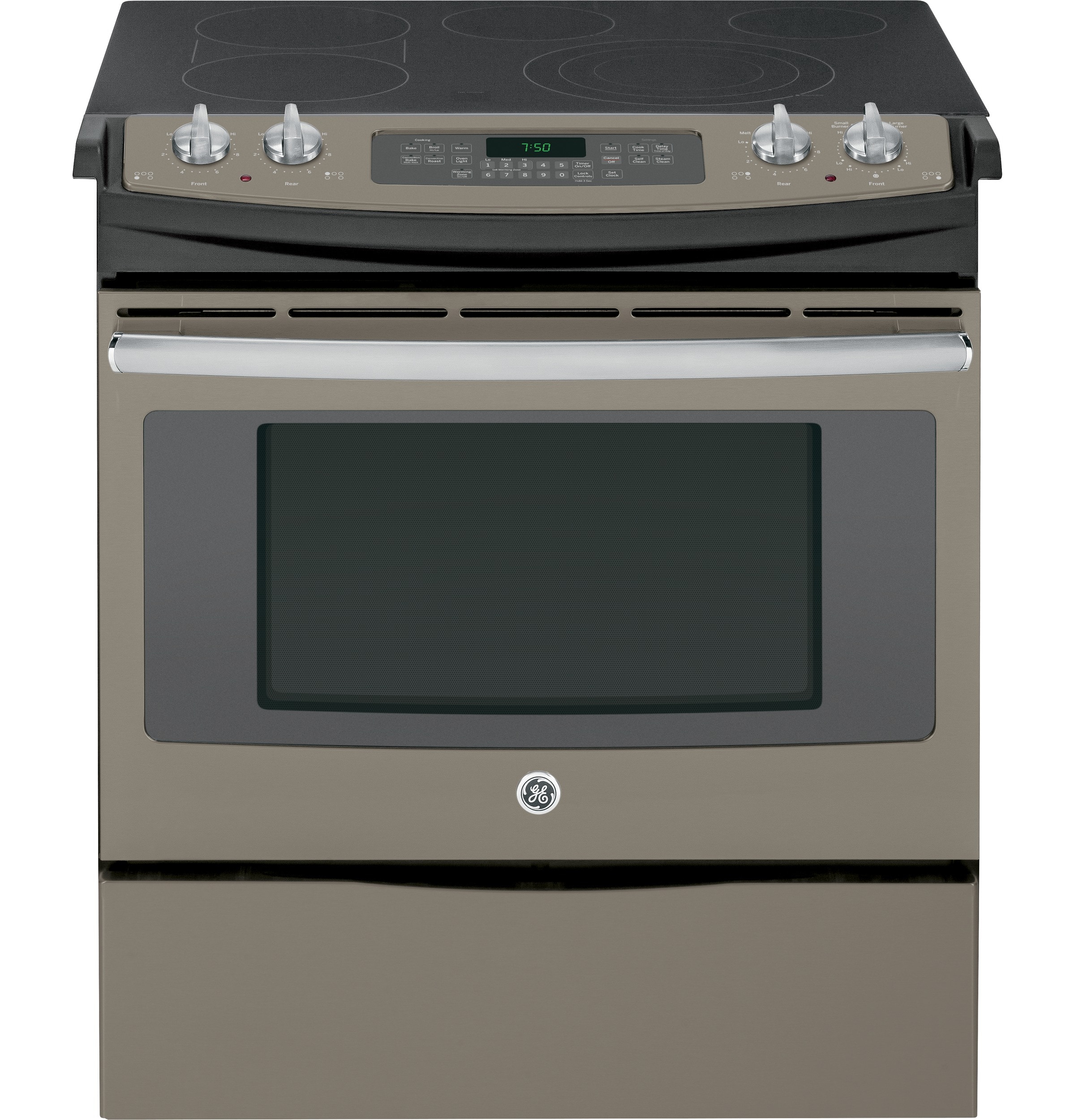 GE JS750EFES Smooth Surface 5-Element Self-cleaning Slide-In True Convection Electric Range (Fingerprint-Resistant Slate) (Common: 30-in; Actual 31.25-in)
