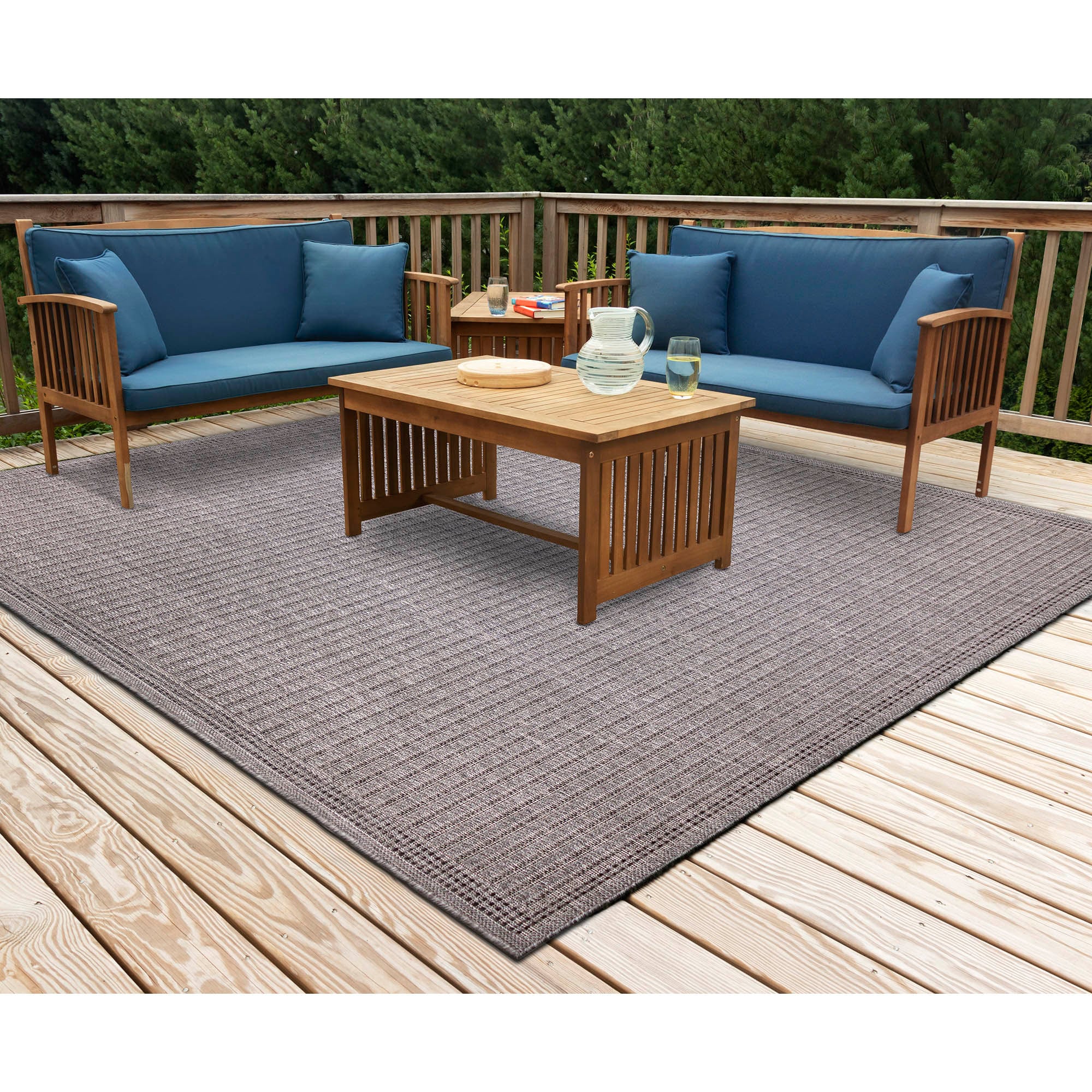 Liora Manne MAUR8822412 Malibu 2 x 8 (ft) Loomed Polypropylene Neutral Rectangular Indoor/Outdoor Medallion Oriental Runner rug