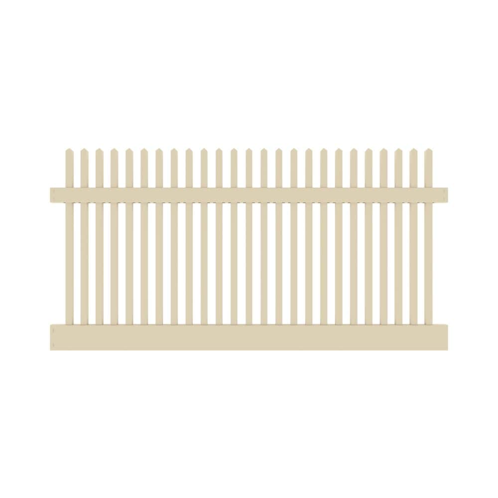 Freedom 73011687 Keswick 4-ft H x 8-ft W Sand Vinyl Picket Fence panel (Unassembled)