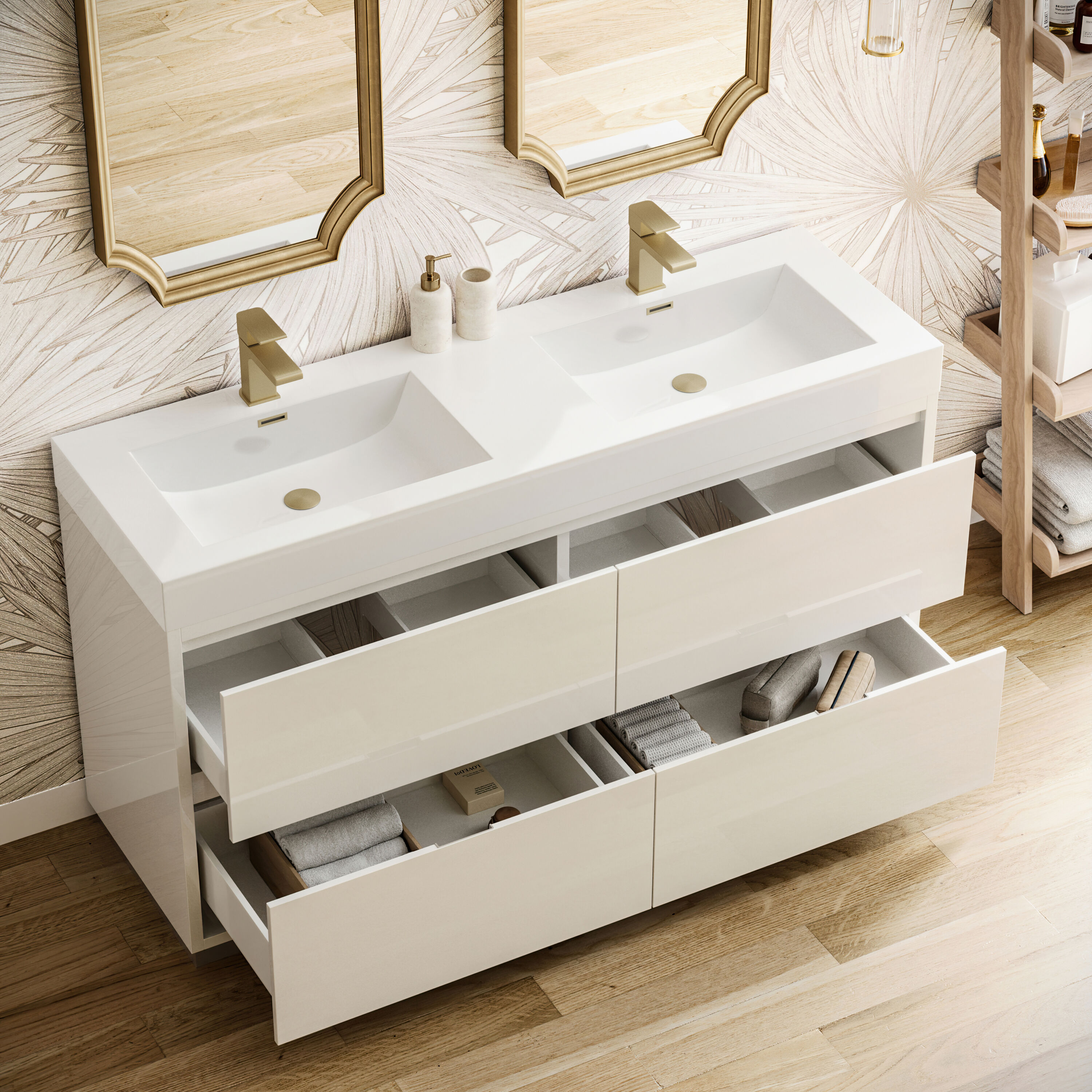 Fresca FCB8460WH-D-I Bath-Vanity-Combo - View #3