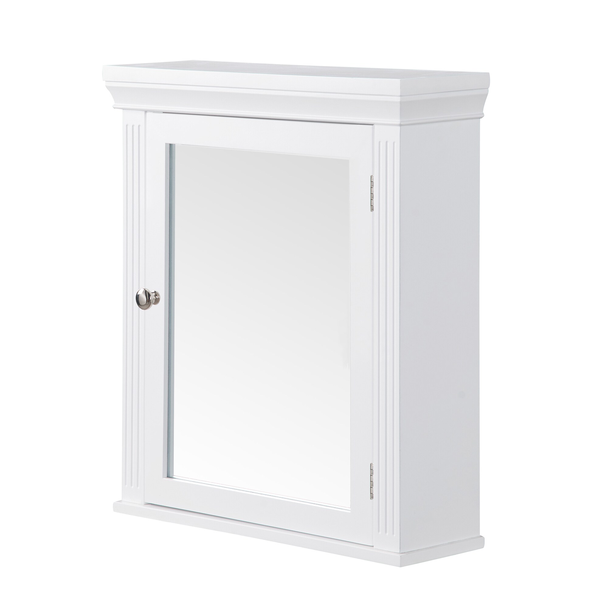 Teamson Home Stratford 18.5-in x 20-in Surface Mount White Mirrored  Medicine Cabinet in the Medicine Cabinets department at