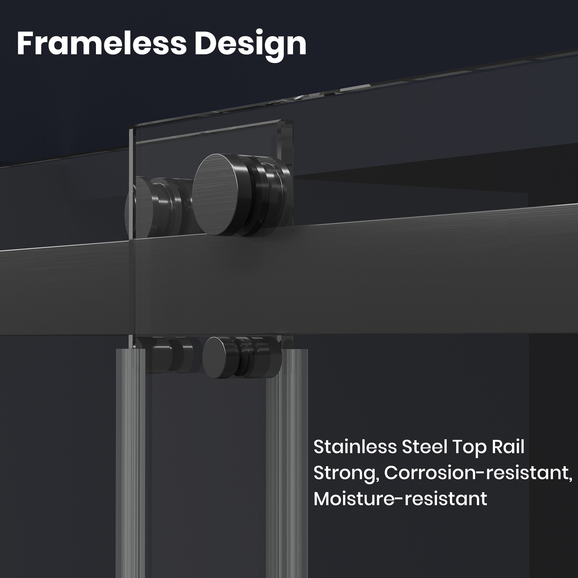 LOVMOR 30340058BF-BLACK-HSQ Shower-Doors - View #8