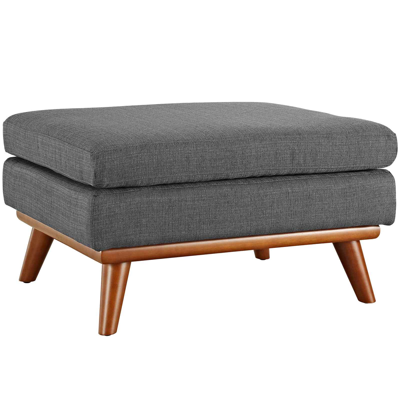  Engage Upholstered Fabric Ottoman in Gray