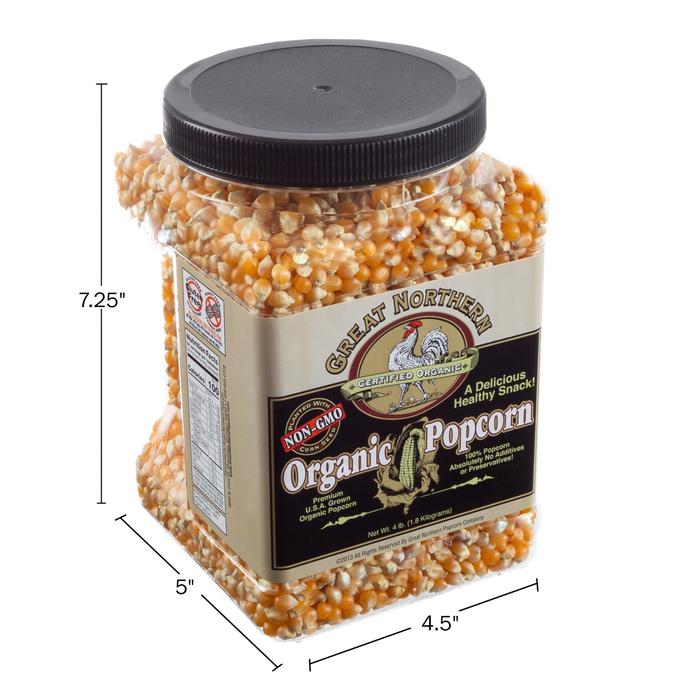 Great Northern Popcorn 64-oz Organic Popcorn - Gourmet Popcorn Kernels ...