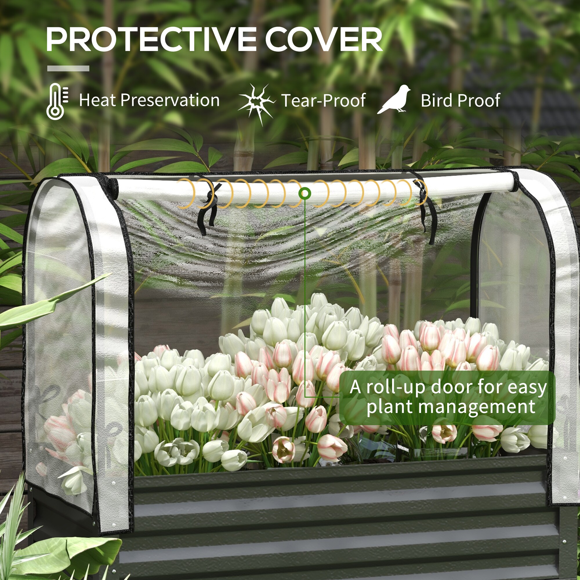 Outsunny 84H-035V00BK Raised-Planter-Boxes - View #3