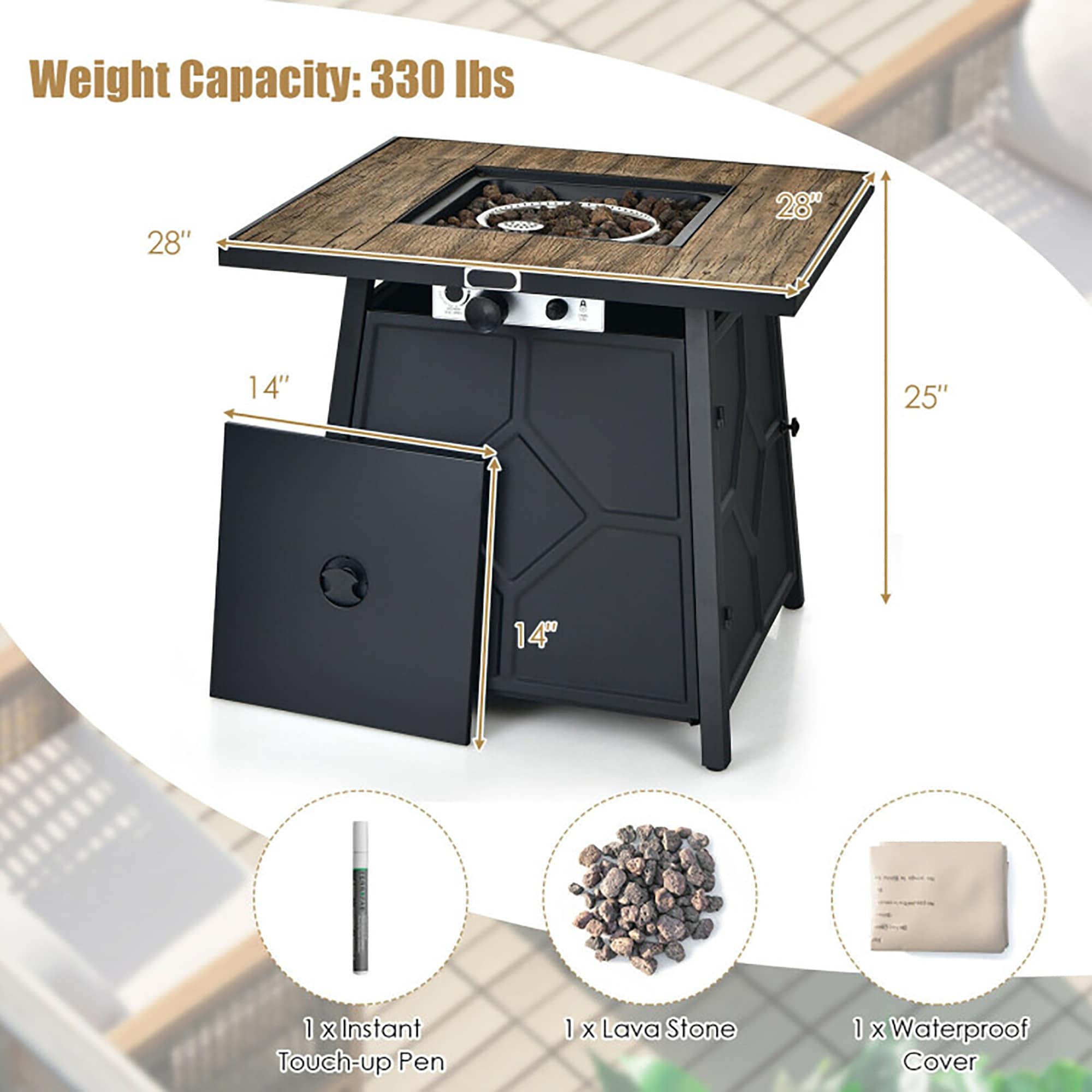 CASAINC CA-CYTVS07-RSO Outdoor-Gas-Firepits - View #6