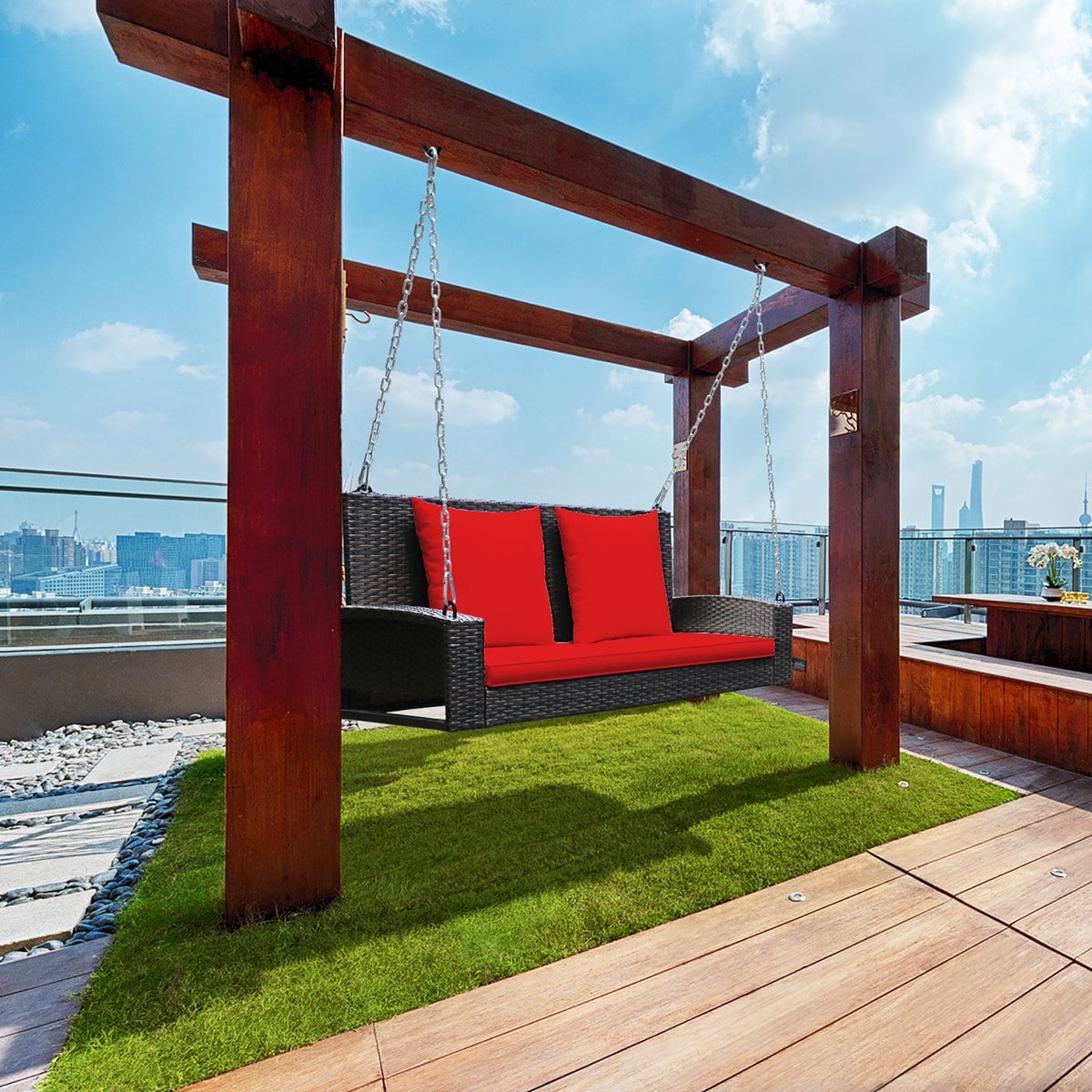 Costway HW68879RE Swing-Gliders - View #2