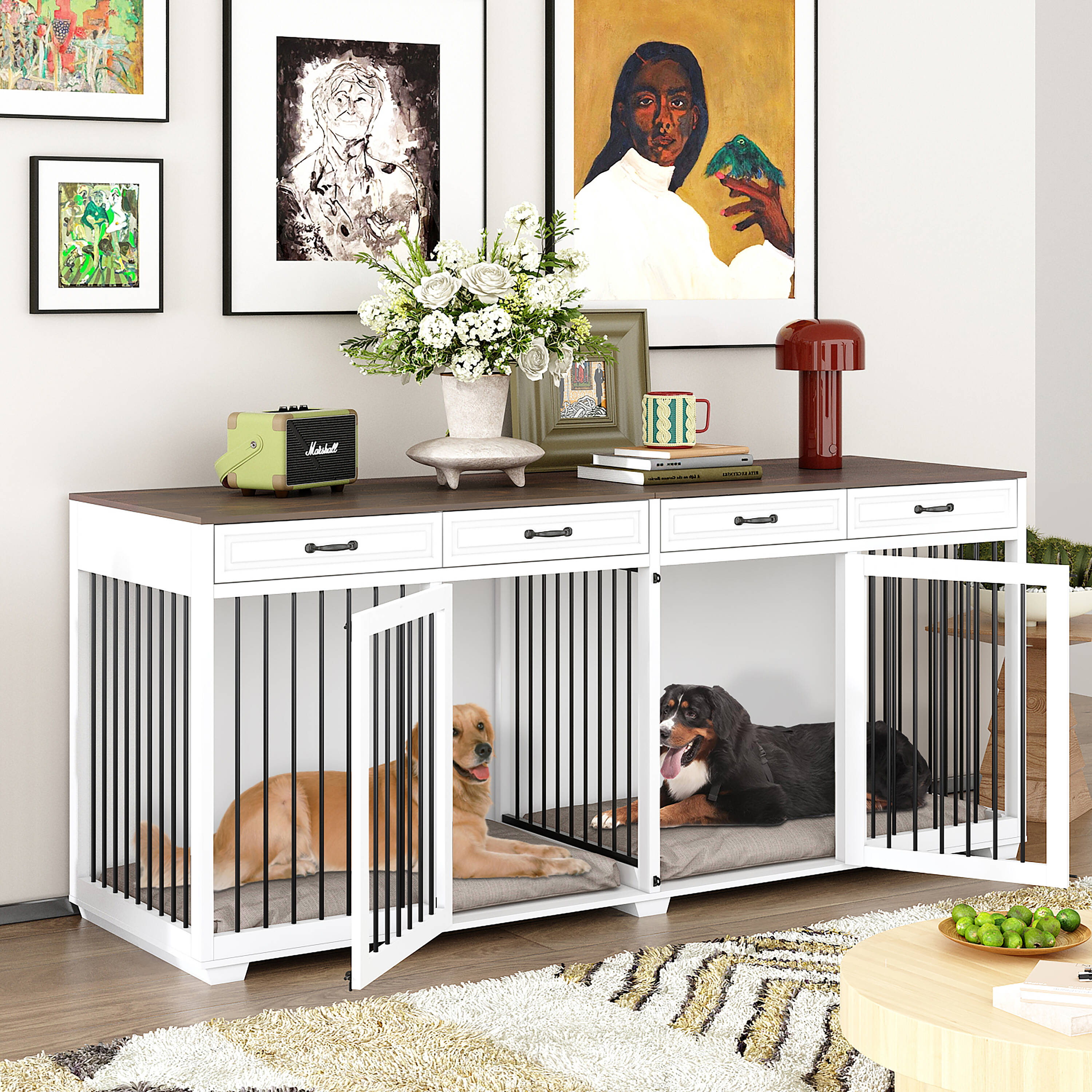 MIDHAM KF150163-01+02 Composite Indoor Large Dog House