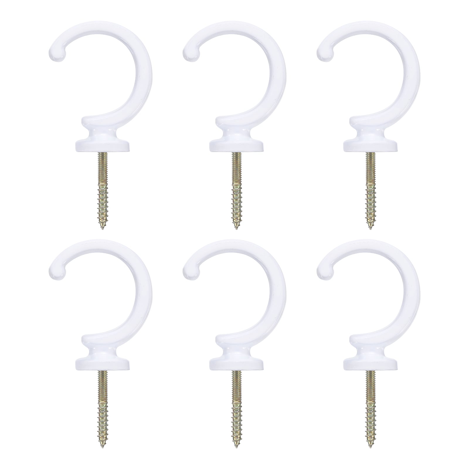 Unique Bargains - 6pcs Curtain Holdbacks Wall Mounted Drapery Tiebacks Hooks Zinc Alloy Decorativ...