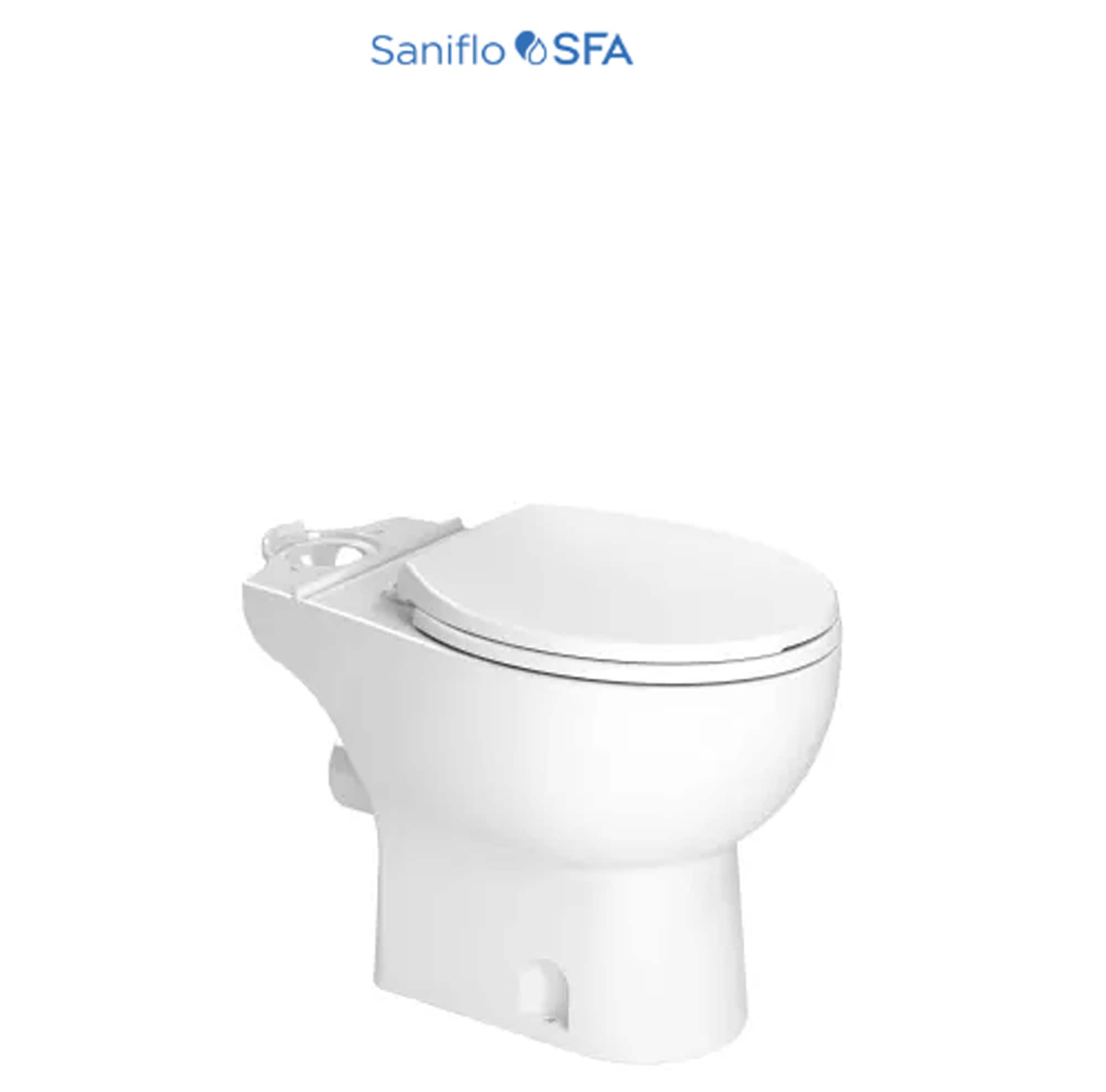 SANIFLO 083 white Elongated Chair height Toilet Bowl 7-in Rough-In