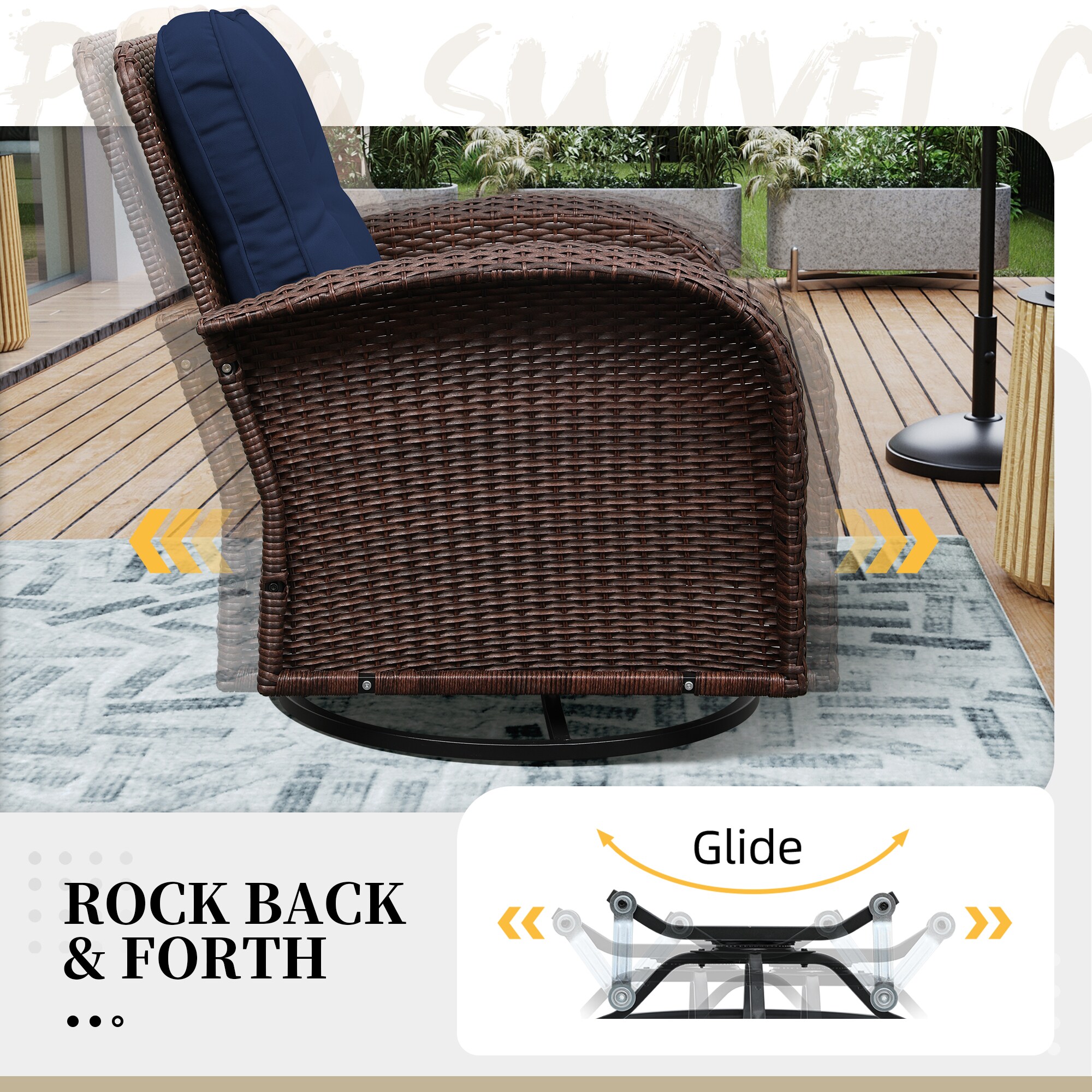 UPHA PL-CZY11-Z2 Patio-Conversation-Sets - View #6