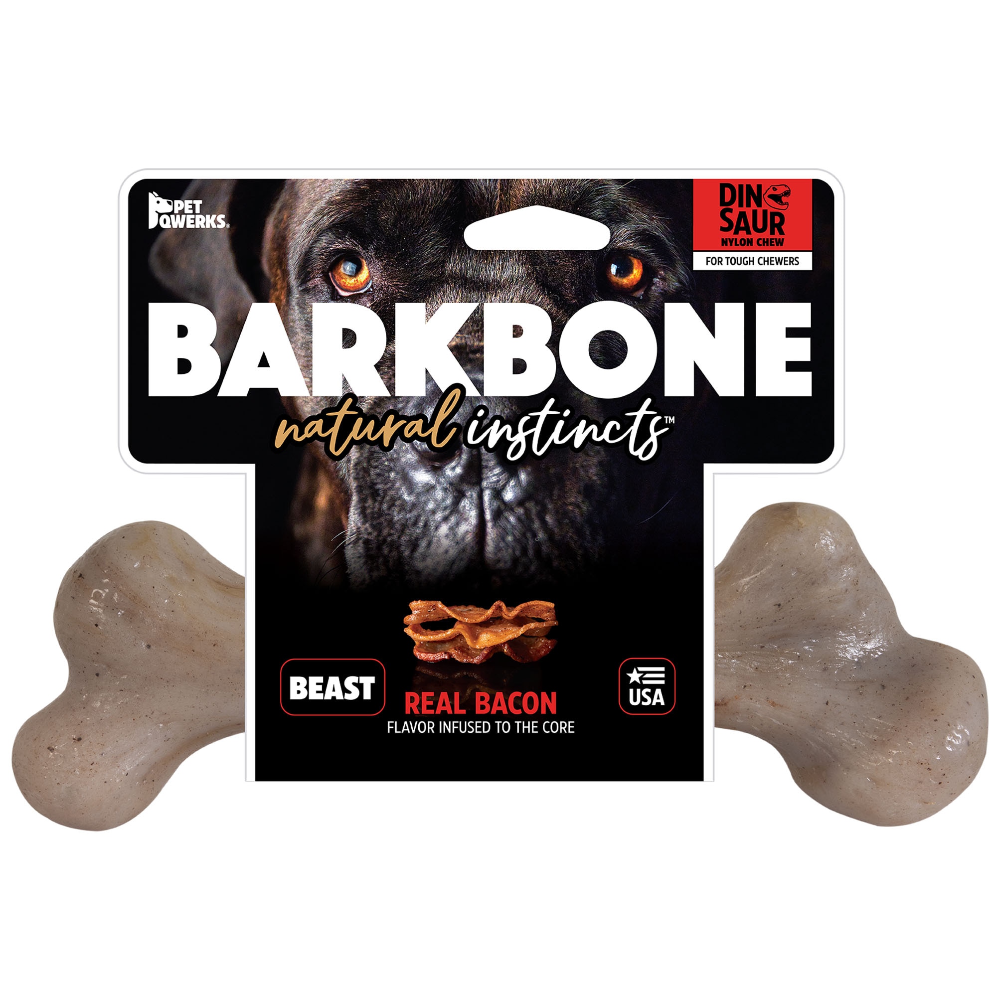 Pet Qwerks 36026 Barkbone Nylon Interactive Dog Toy