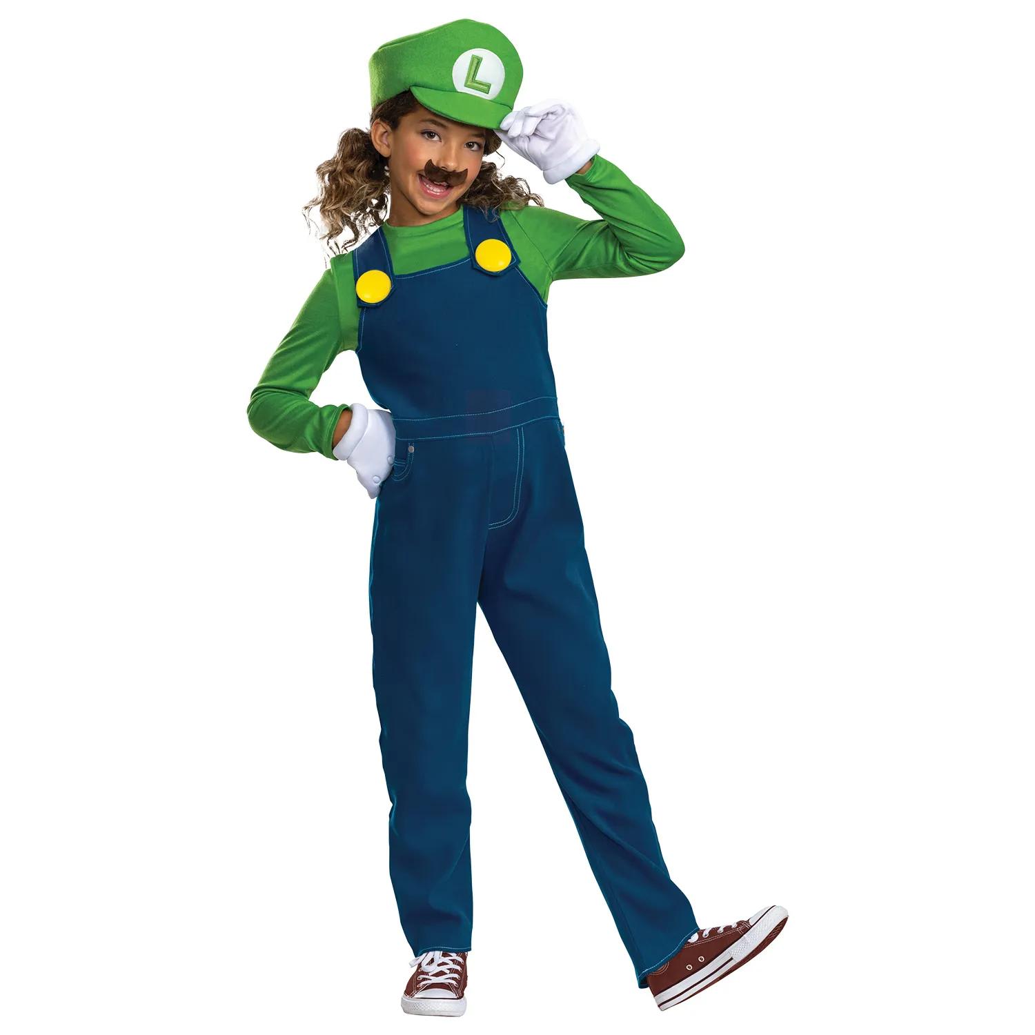 Disguise  Kid's Super Mario Bros Premium Luigi Costume Size 4/6