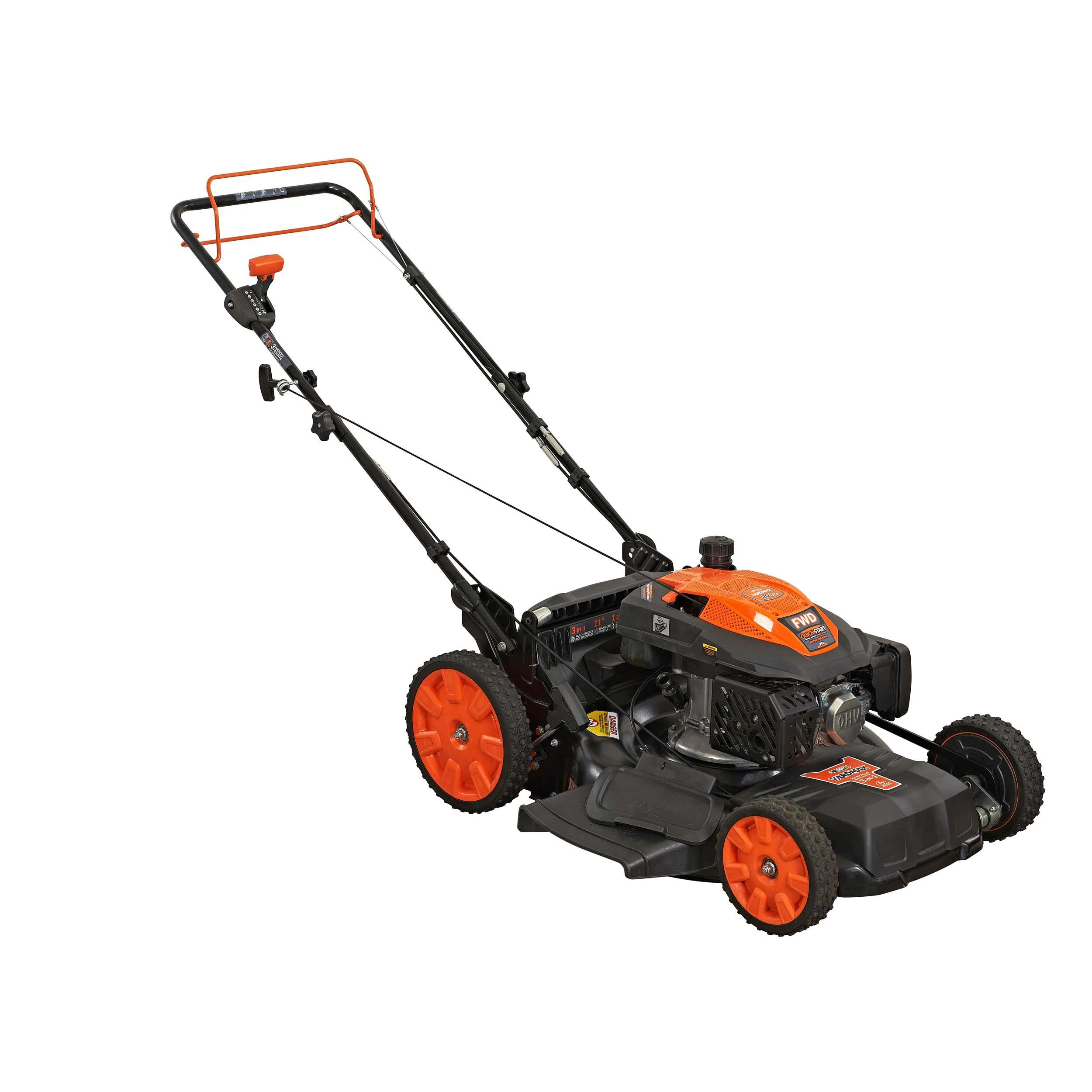 in. 201cc SELECT PACETM 6 Speed CVT High Wheel FWD 3-in-1 Gas Walk Behind Self Propelled Lawn Mower in the Gas Push Lawn Mowers department at Lowes.com