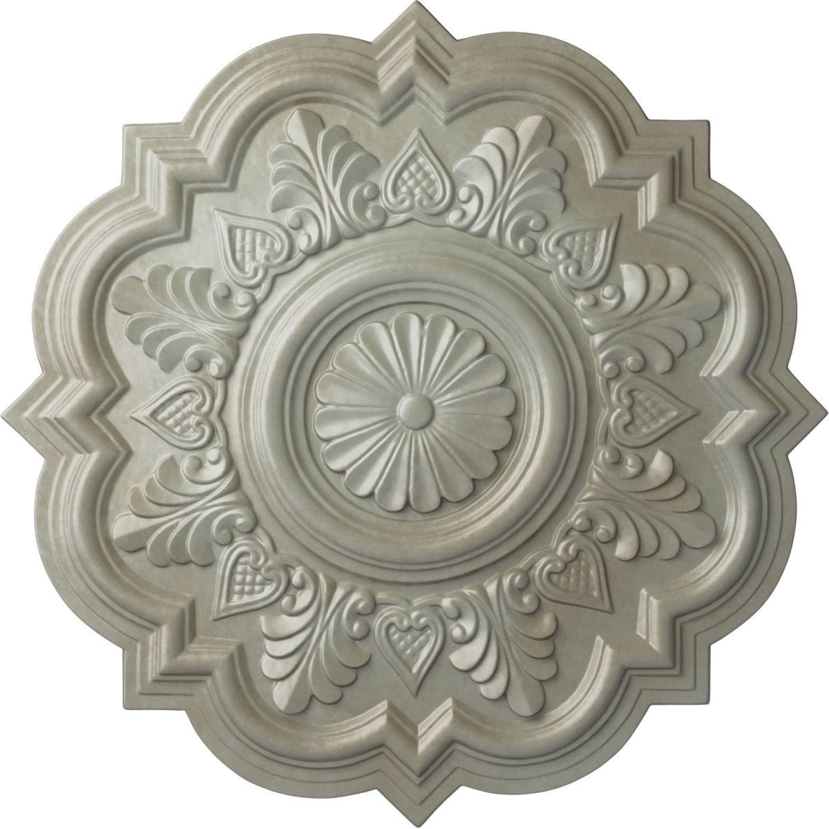 Ekena Millwork CM20DRFLS Deria 20.25-in W x 20.25-in L Painted Flash Gold Polyurethane Whole Ceiling Medallion