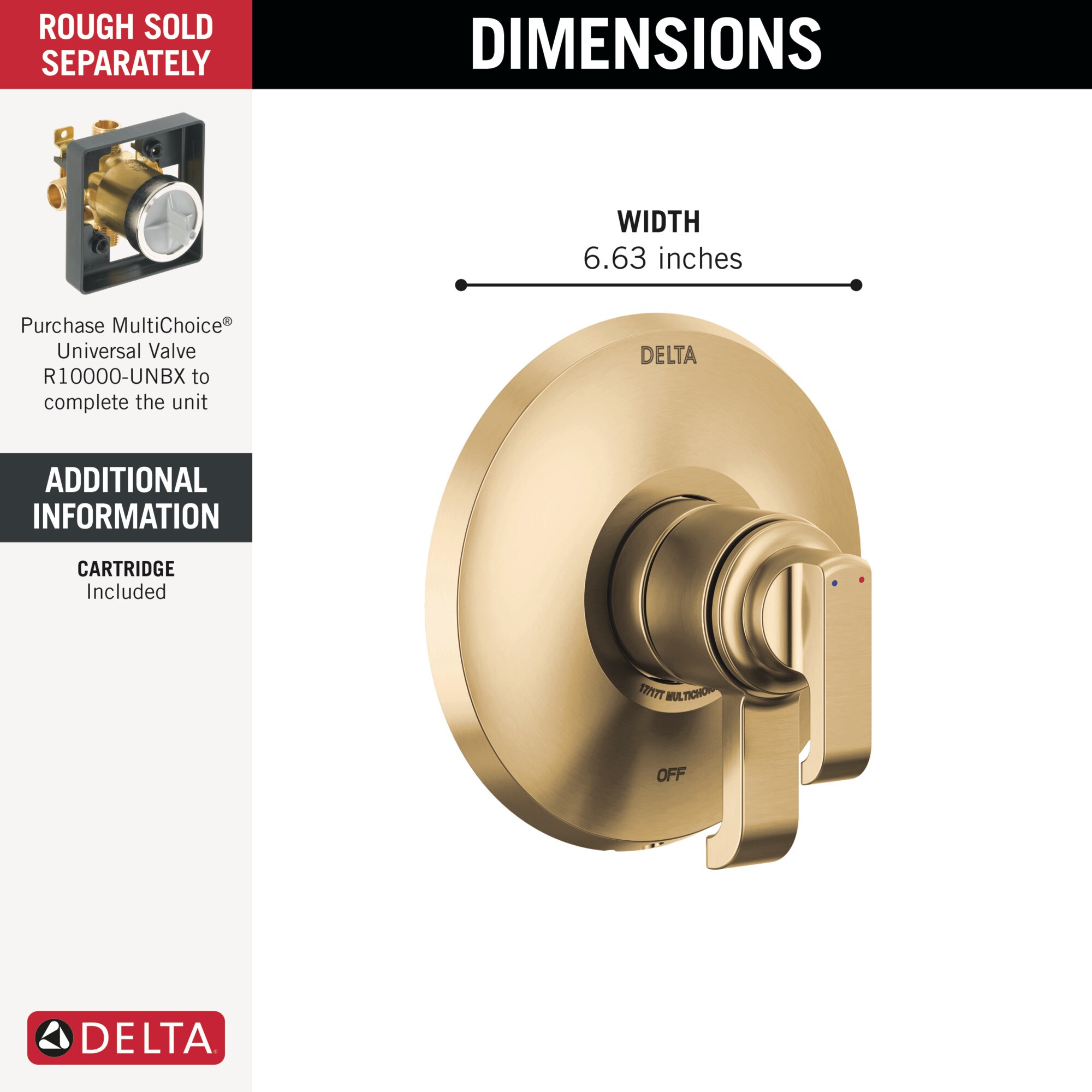 Delta T17089-CZ-PR Bath-Shower-Facc - View #2