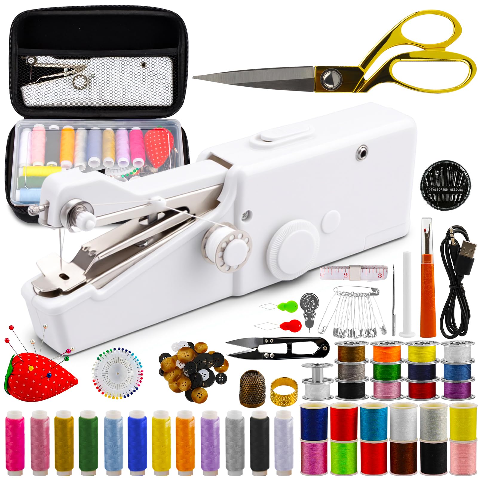 DYRCJ Portable Sewing Machine Handheld Compact Wireless Easy to Use ...