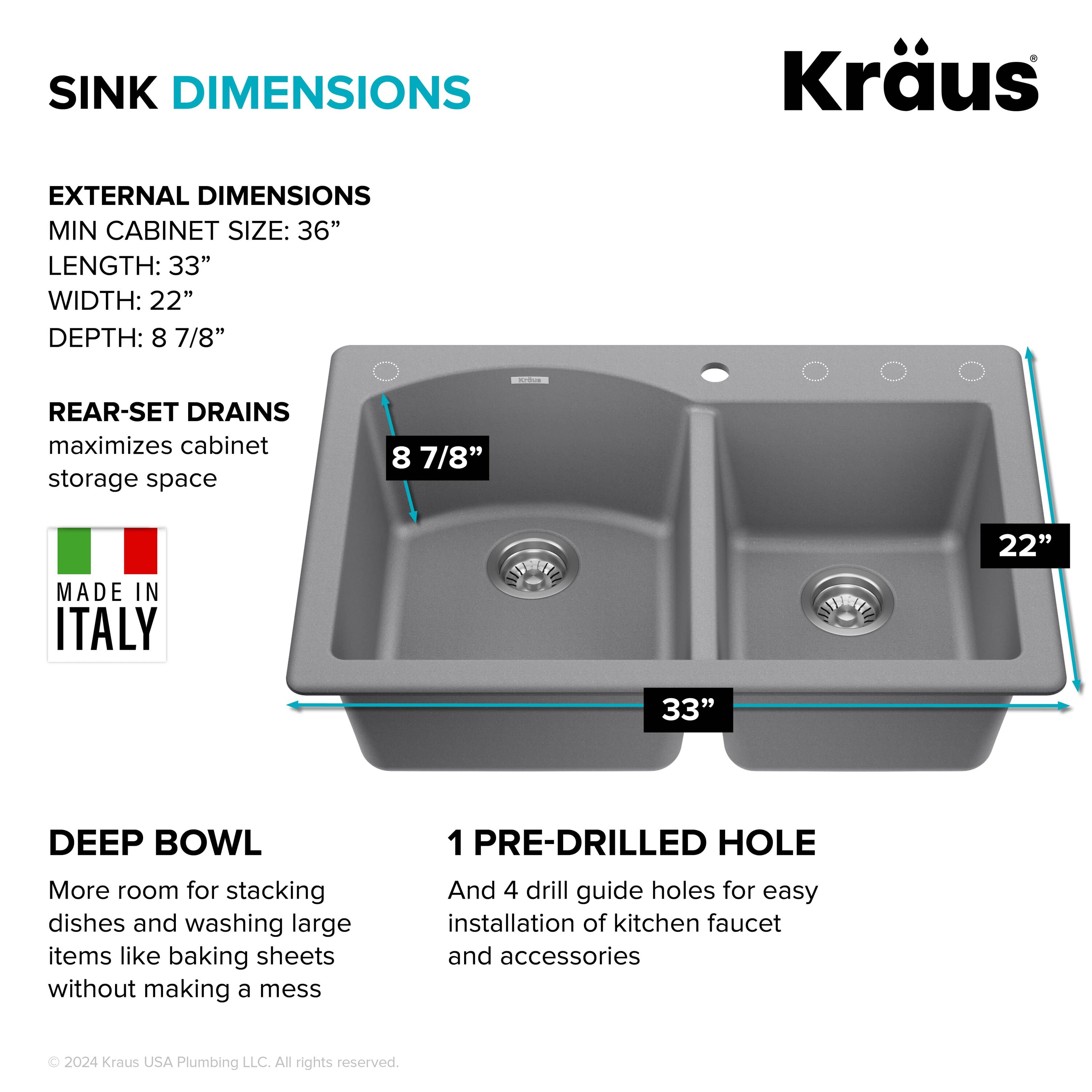 Kraus KGD-50GREY Kitchen-Sinks - View #5