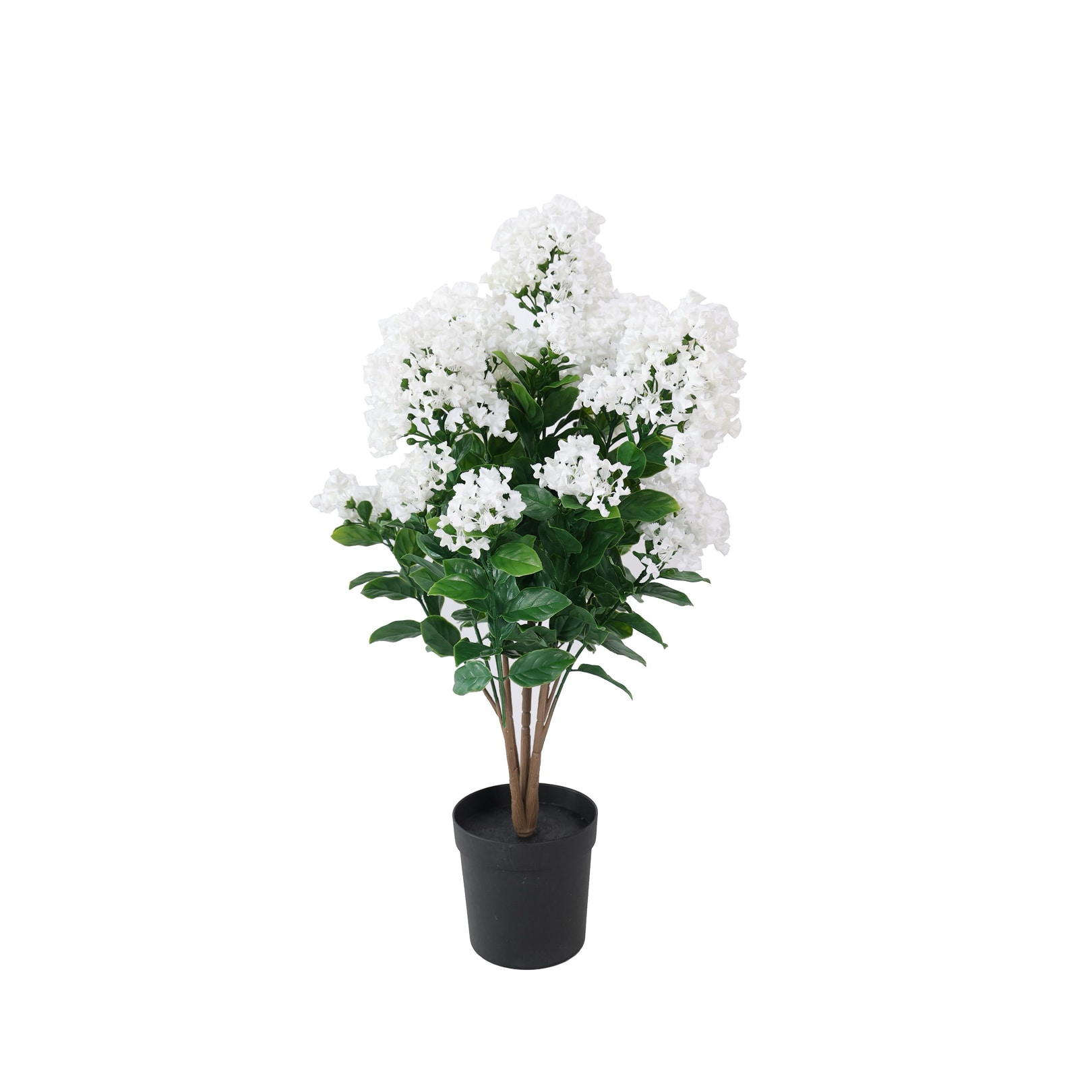 Naturae Decor - 24-in White Indoor/Outdoor Floor Crape Myrtle Artificial Flower
