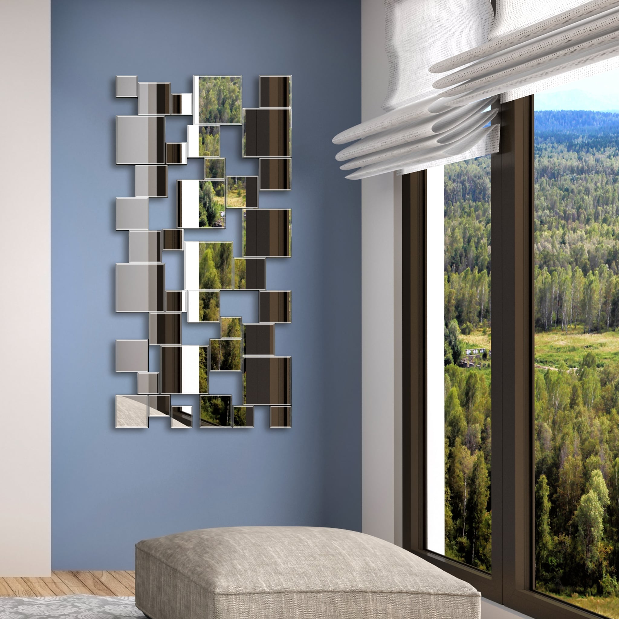Empire Art Direct Elegant 48-Inch x 24-Inch Cluster Wall Mirror